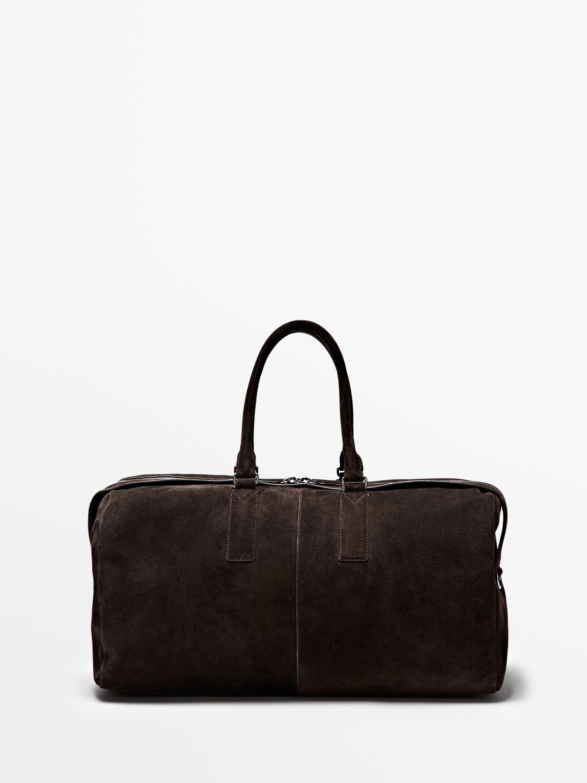 Замшевая дорожная сумка — Massimo Dutti