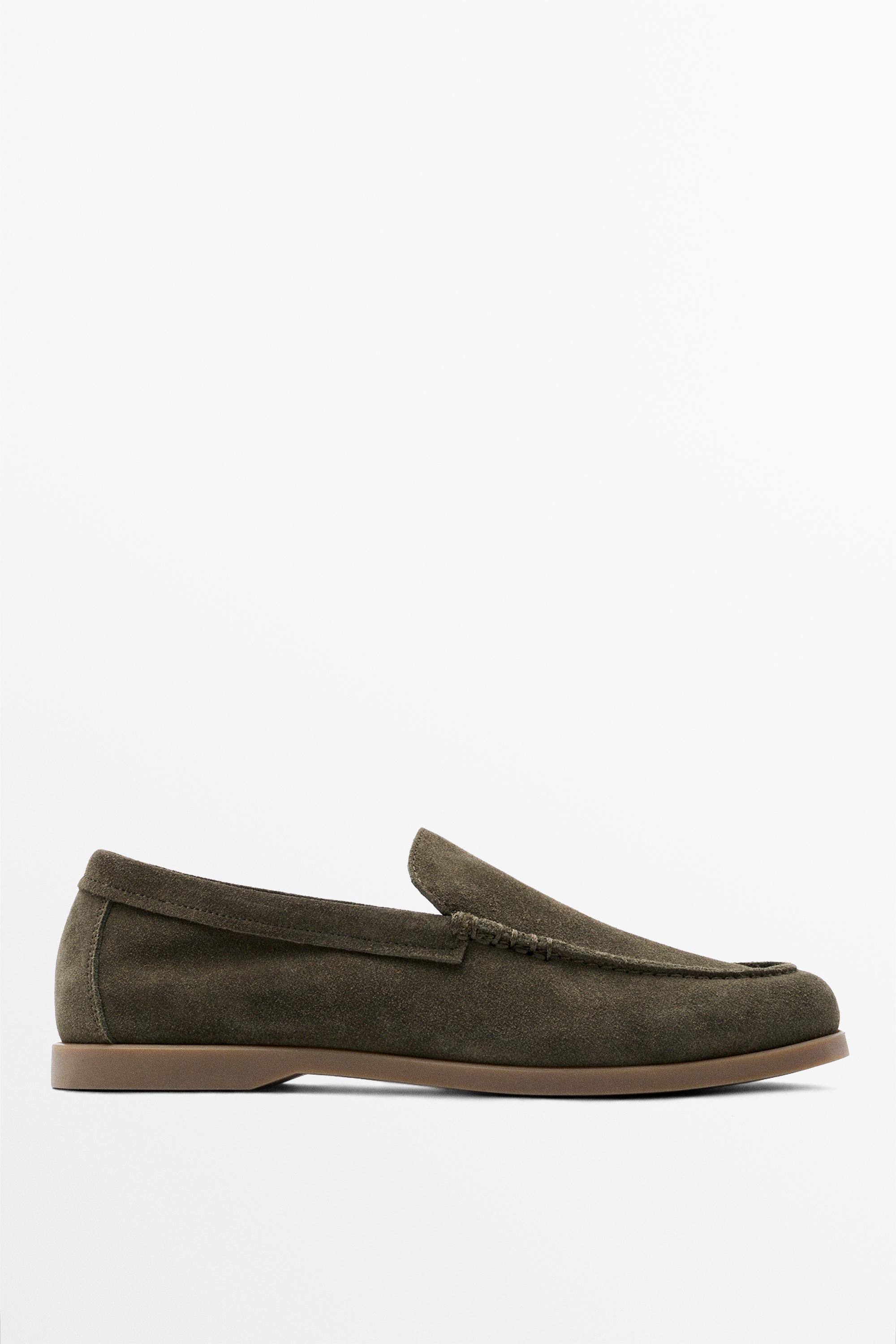 Лоферы из мягкой замши — Massimo Dutti
