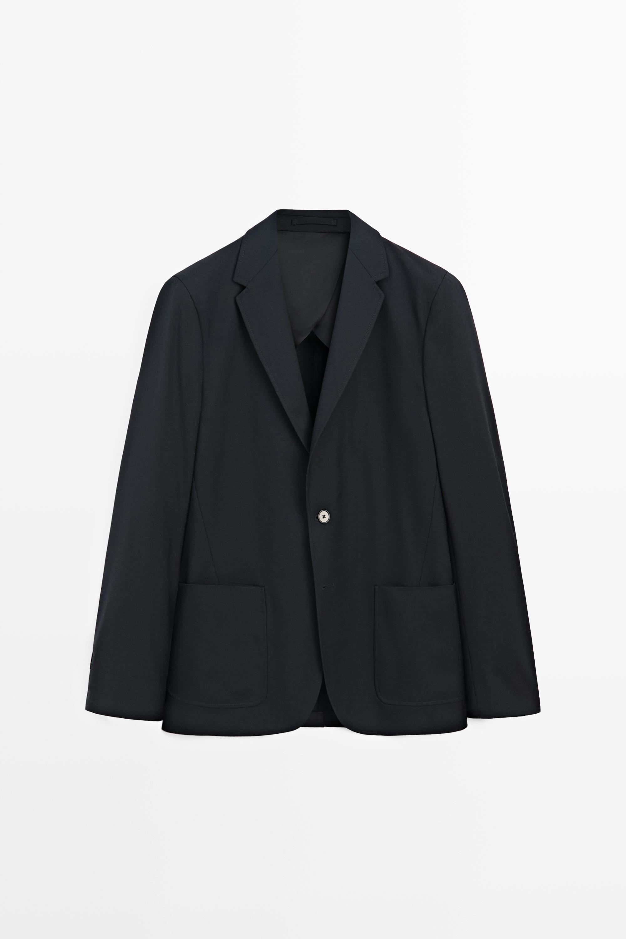 Пиджак из фактурной холодной шерсти — Massimo Dutti