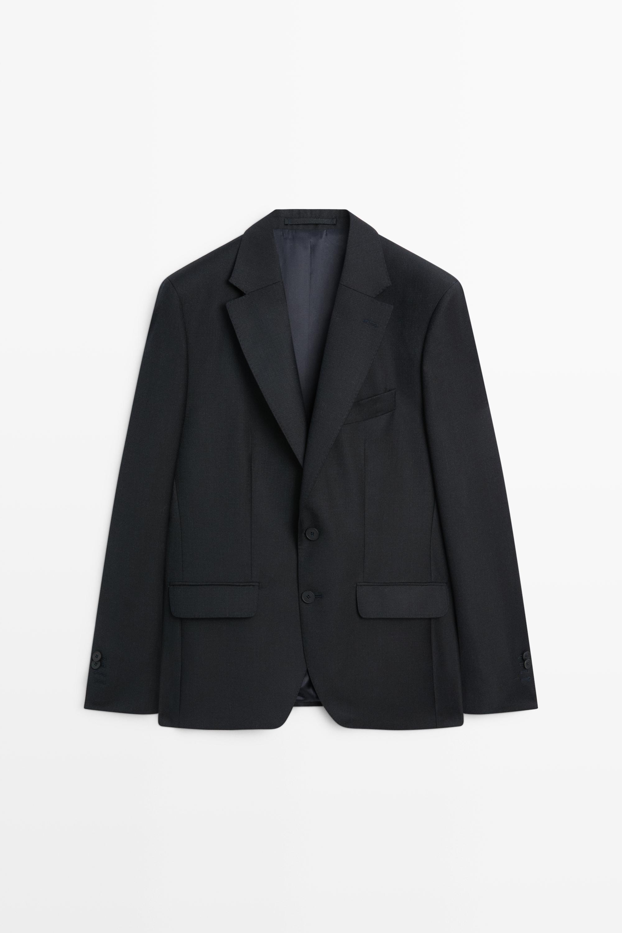 Костюмный пиджак из 100% шерсти — Massimo Dutti