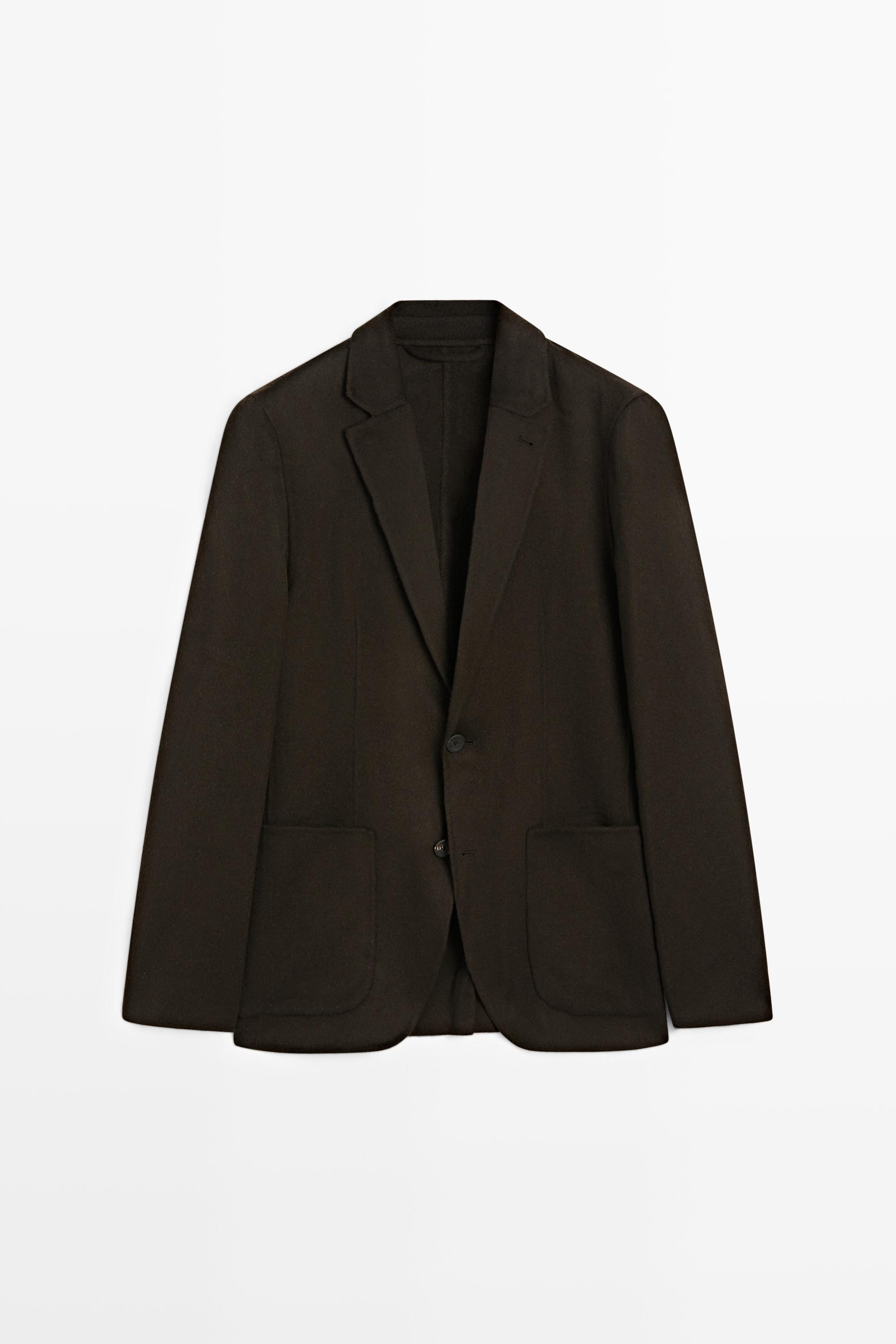Двуслойный блейзер из смесовой шерсти — Massimo Dutti