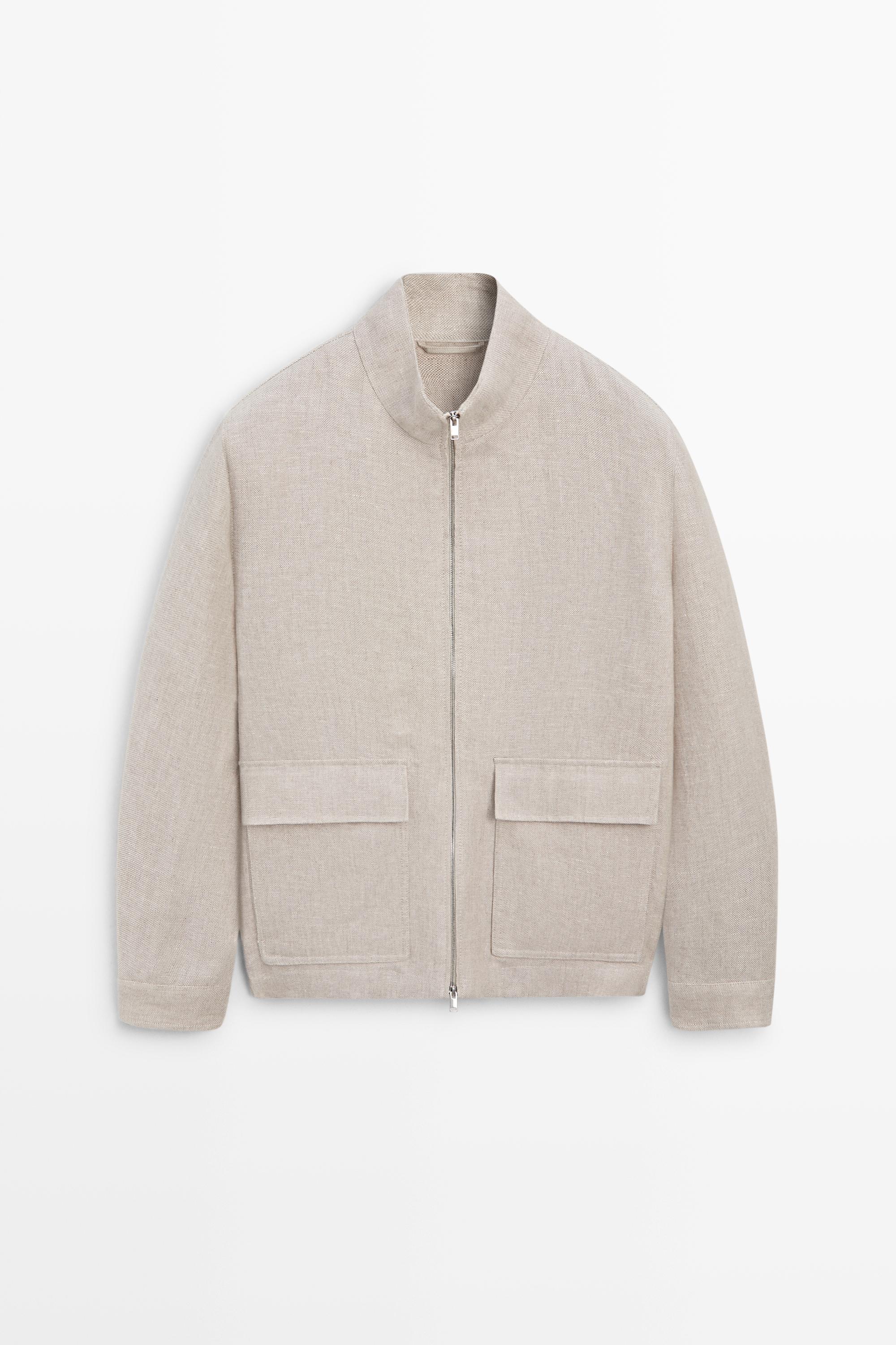 Льняная куртка Total Look — Massimo Dutti