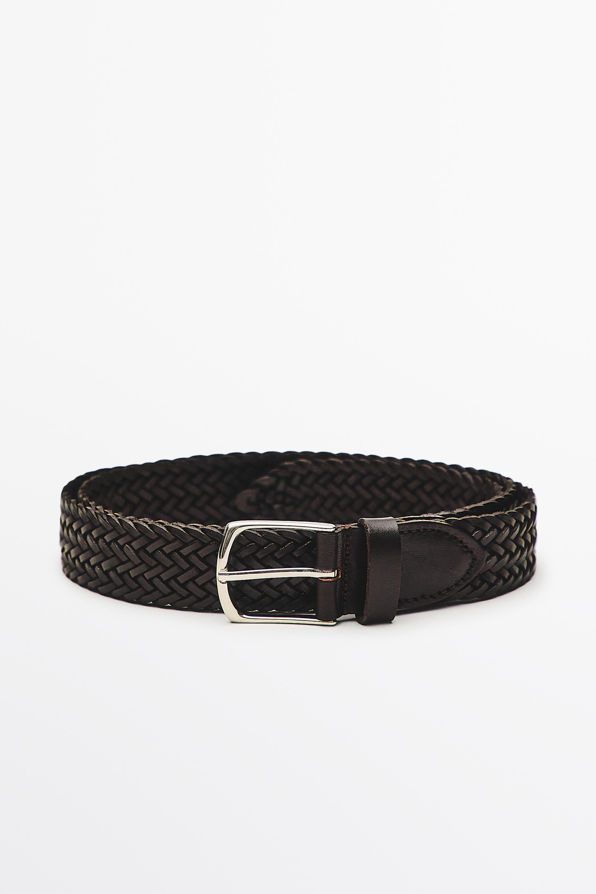Плетеный ремень из кожи наппа — Massimo Dutti