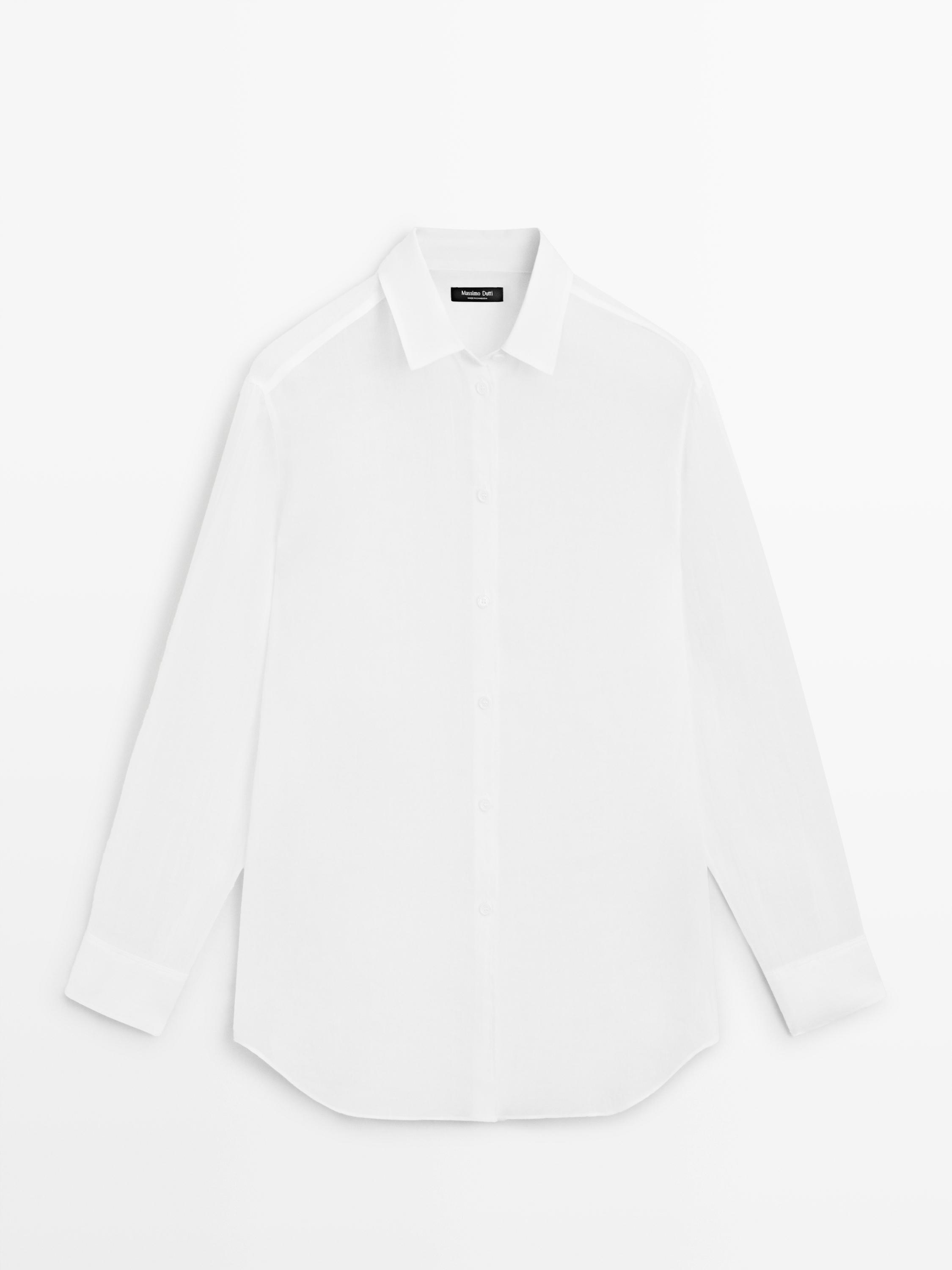 Рубашка свободного кроя с рубашечным воротником — Massimo Dutti