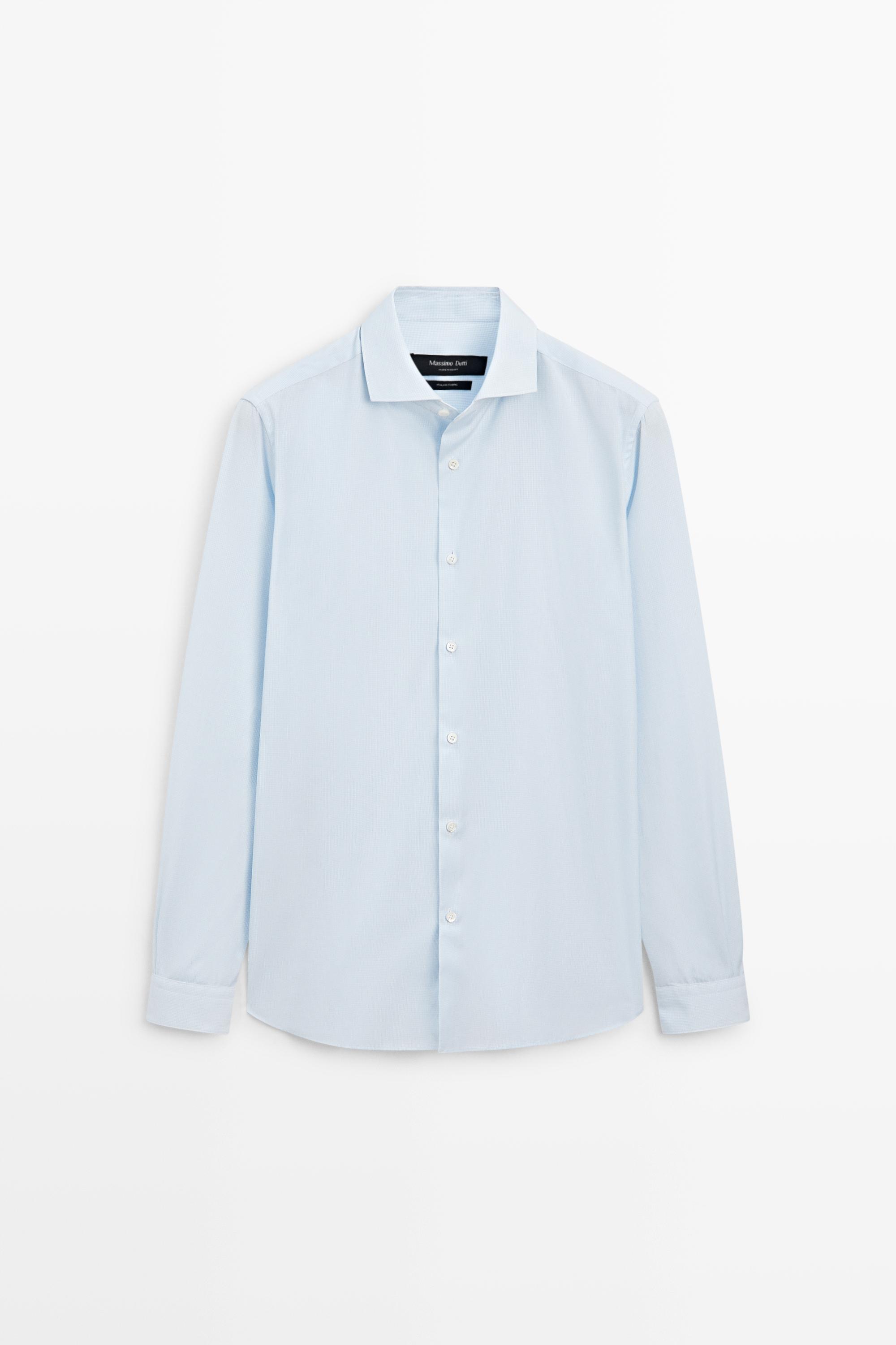 Рубашка зауженного кроя в клетку виши — Massimo Dutti