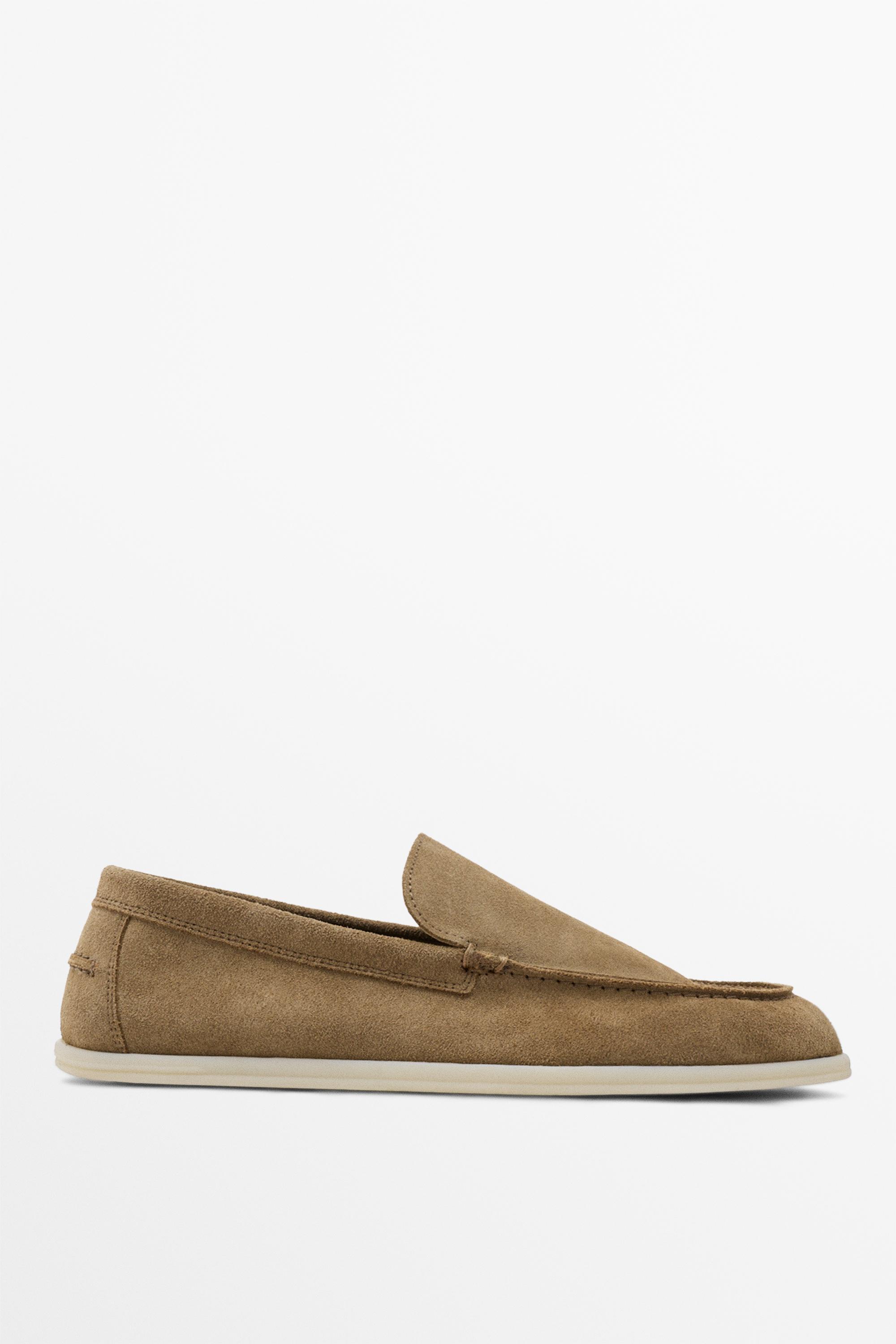 Лоферы из мягкой замши — Massimo Dutti