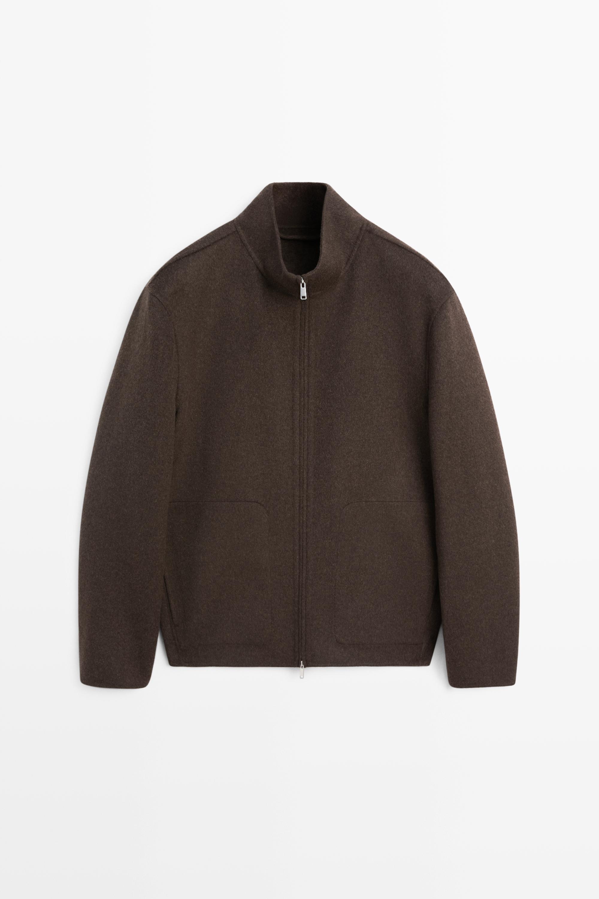 Куртка из смесовой шерсти с воротником-стойкой — Massimo Dutti