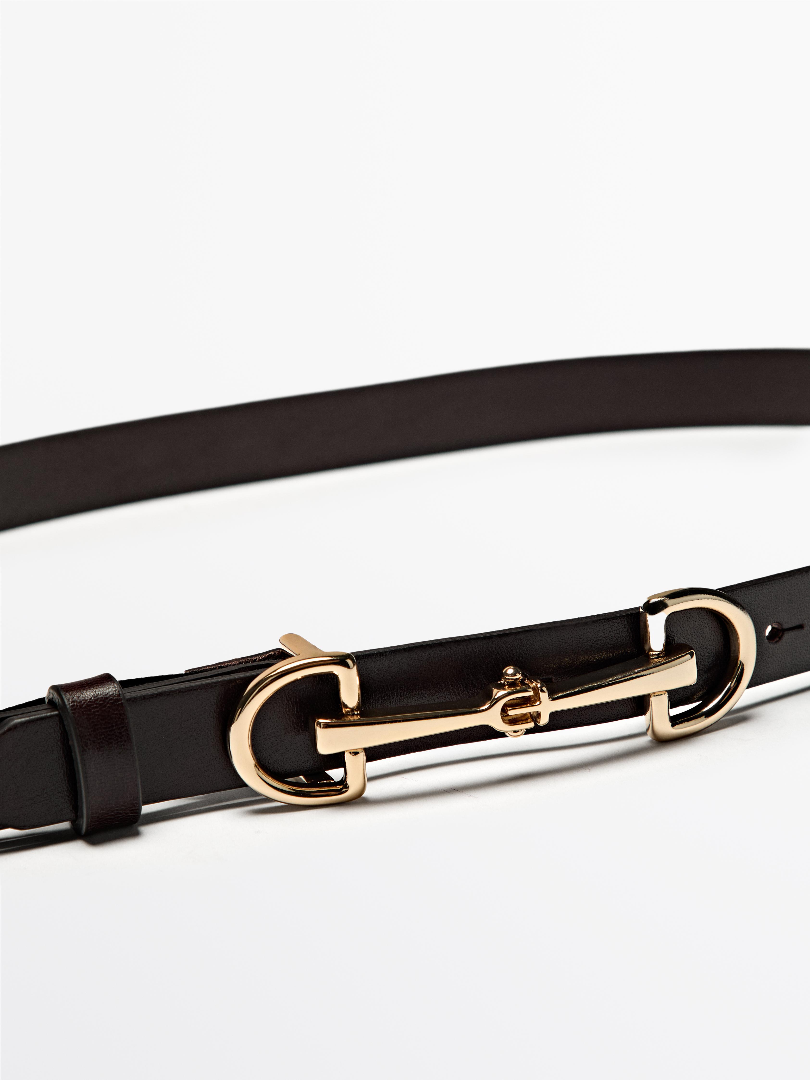 Ремень из кожи наппа — Massimo Dutti