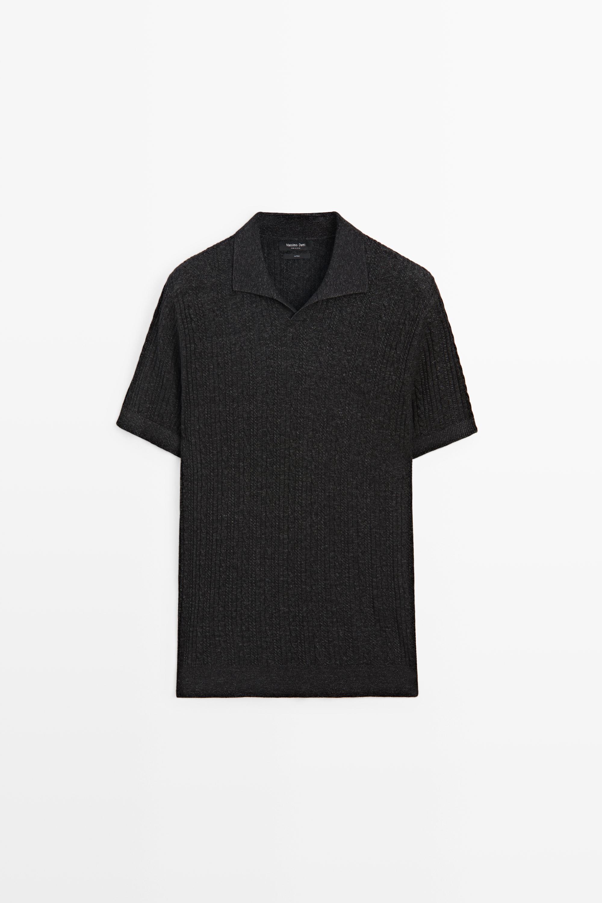 Трикотажное поло из 100% хлопка — Massimo Dutti