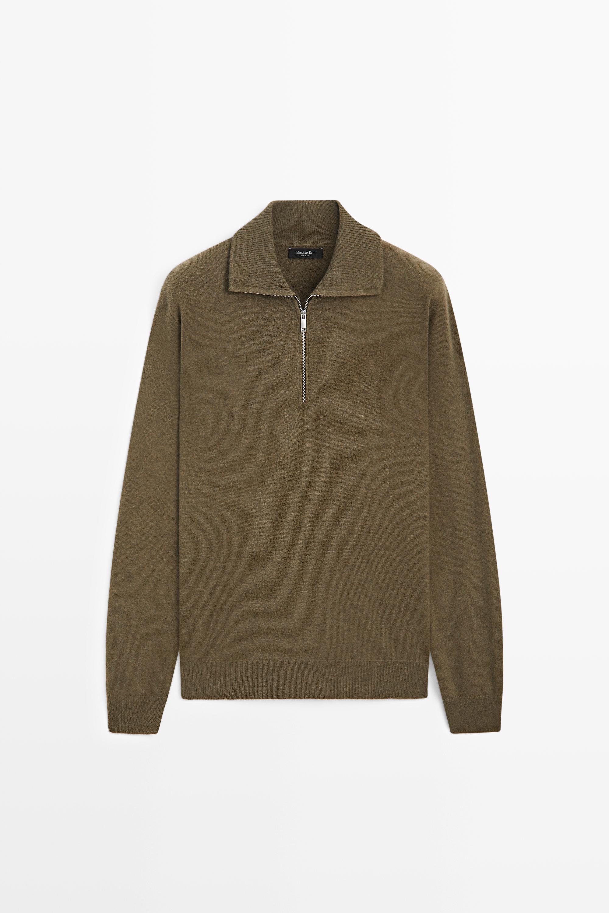 Свитер с воротником-стойкой и молнией — Massimo Dutti