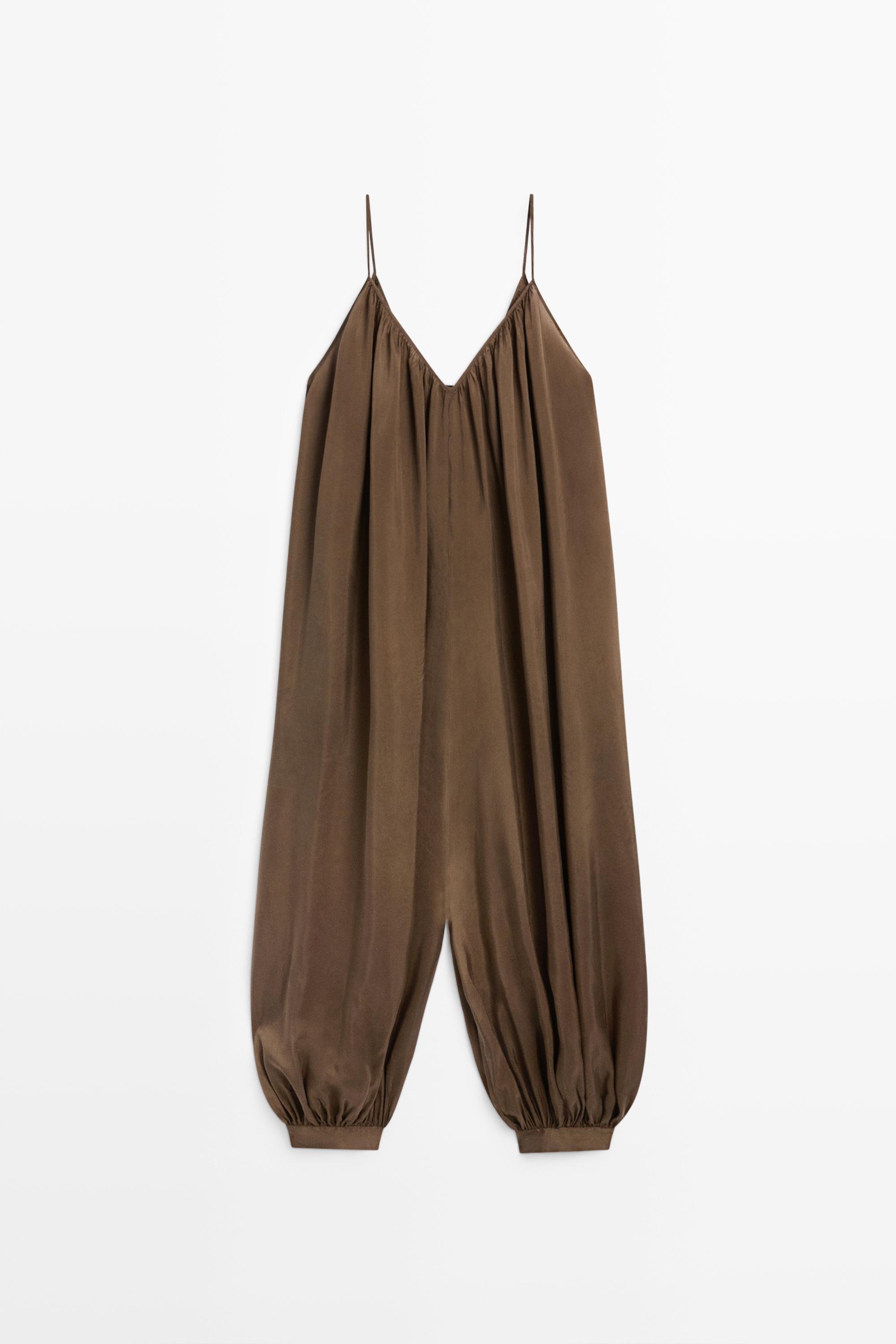 Струящийся комбинезон-шаровары — Massimo Dutti