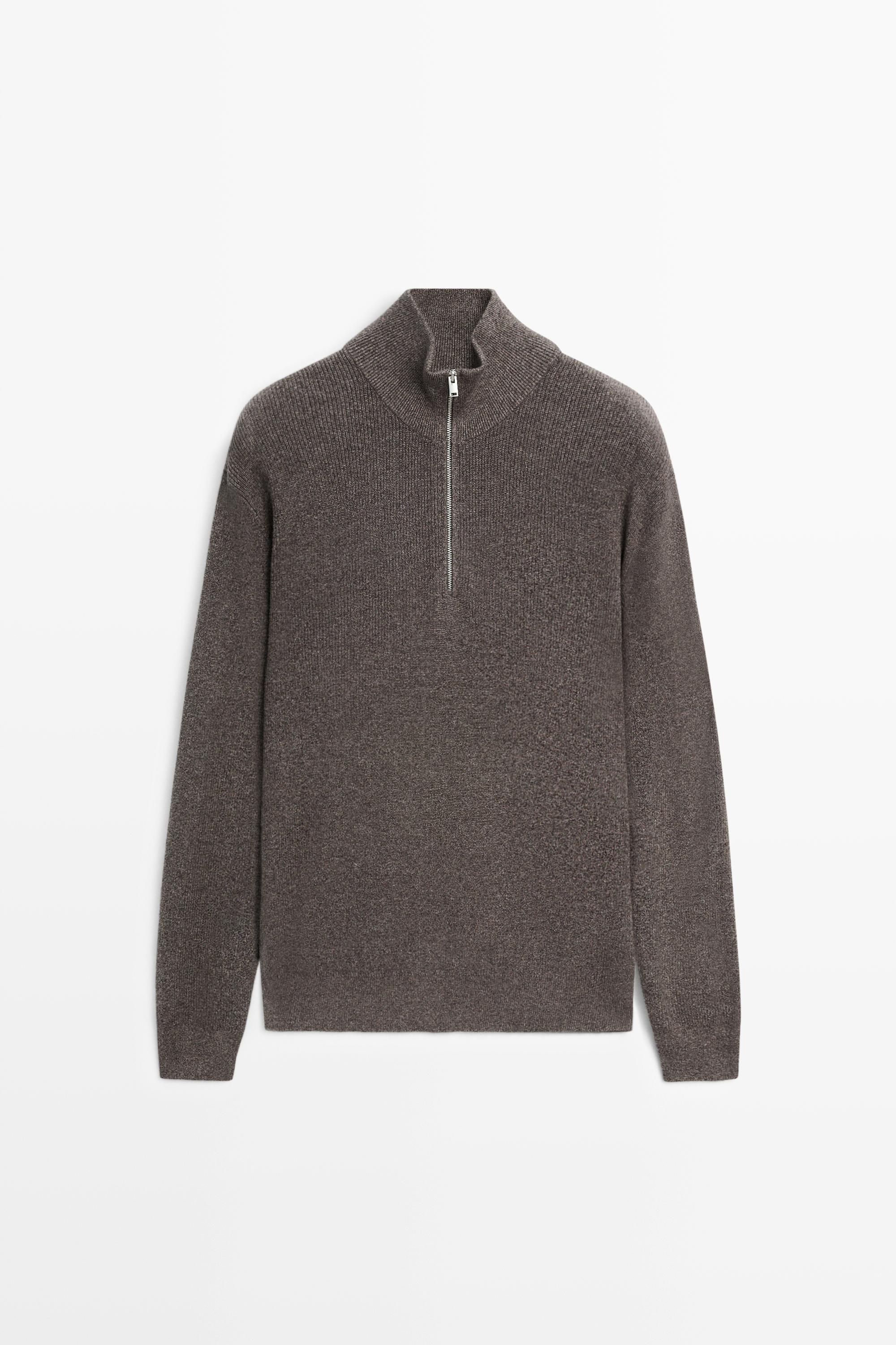 Свитер с воротником-стойкой и молнией — Massimo Dutti