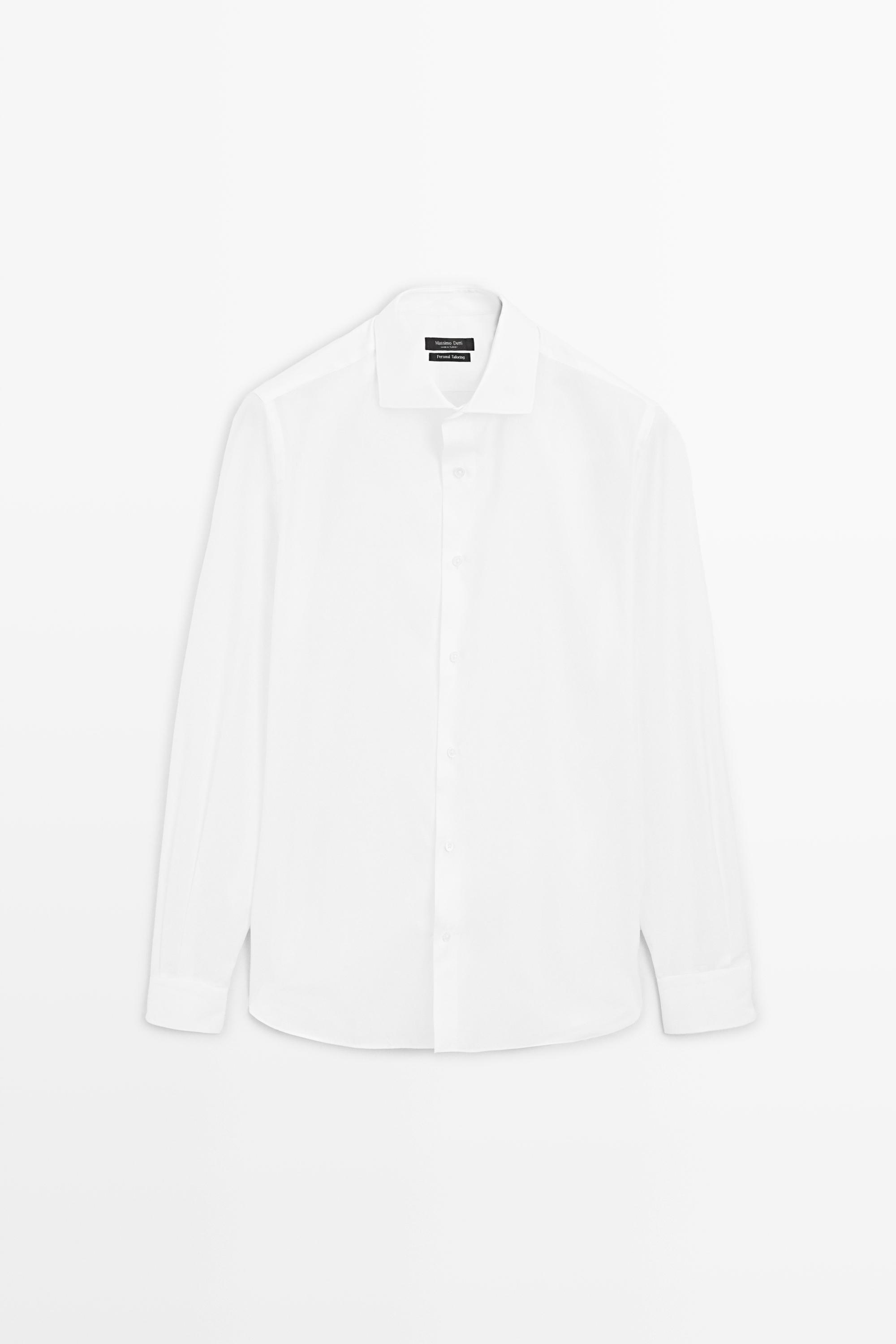 Рубашка облегающего кроя из 100% хлопка — Massimo Dutti
