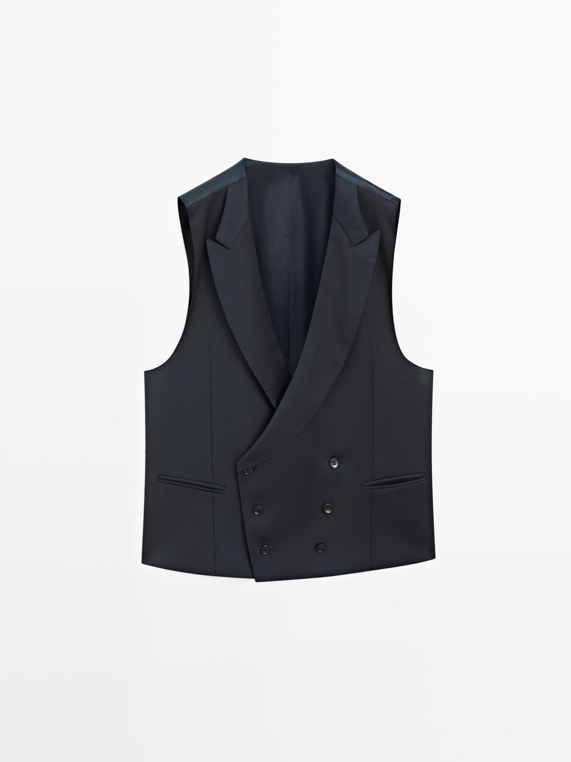 Костюмный жилет из шерсти — Massimo Dutti