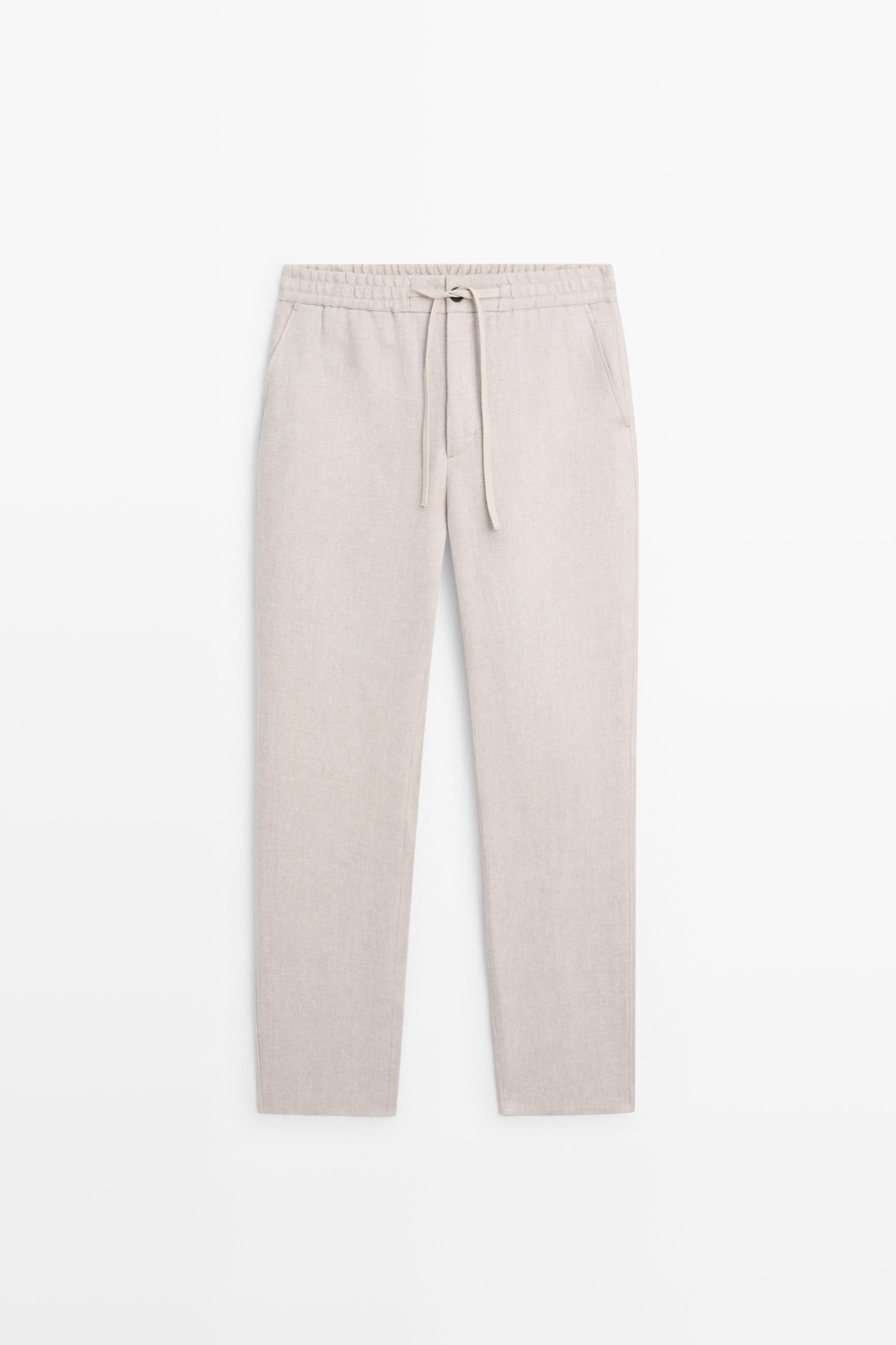 Брюки из 100% льна — Massimo Dutti