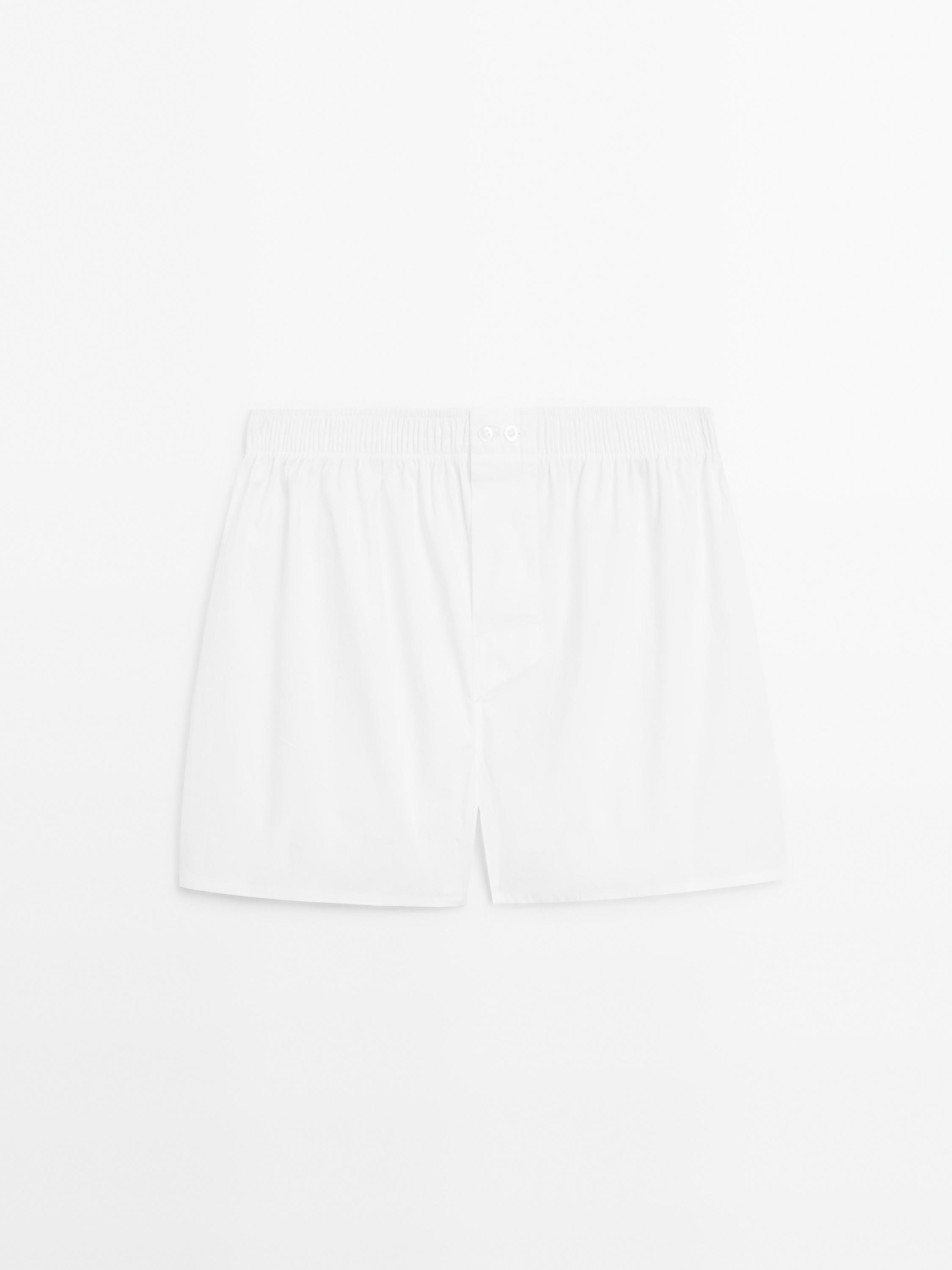 Однотонные трусы-боксеры из 100% хлопка — Massimo Dutti