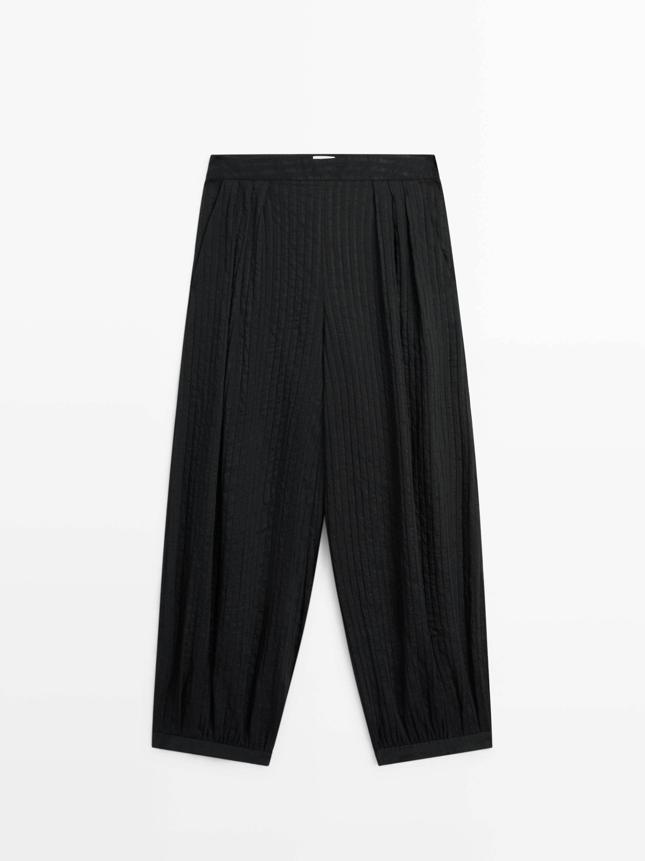 Струящиеся льняные шаровары — Massimo Dutti