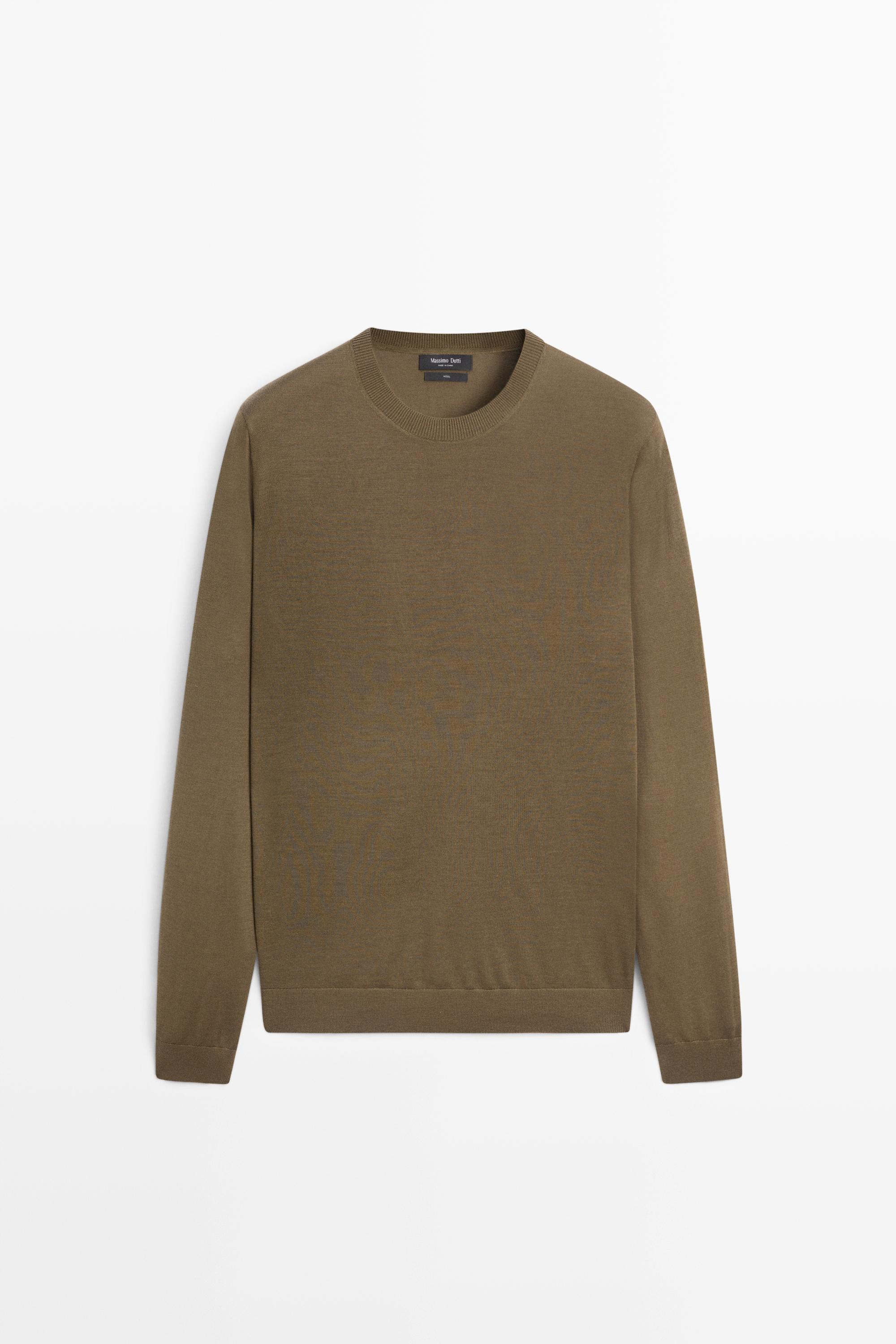 Свитер из 100% мериносовой шерсти с круглым вырезом — Massimo Dutti