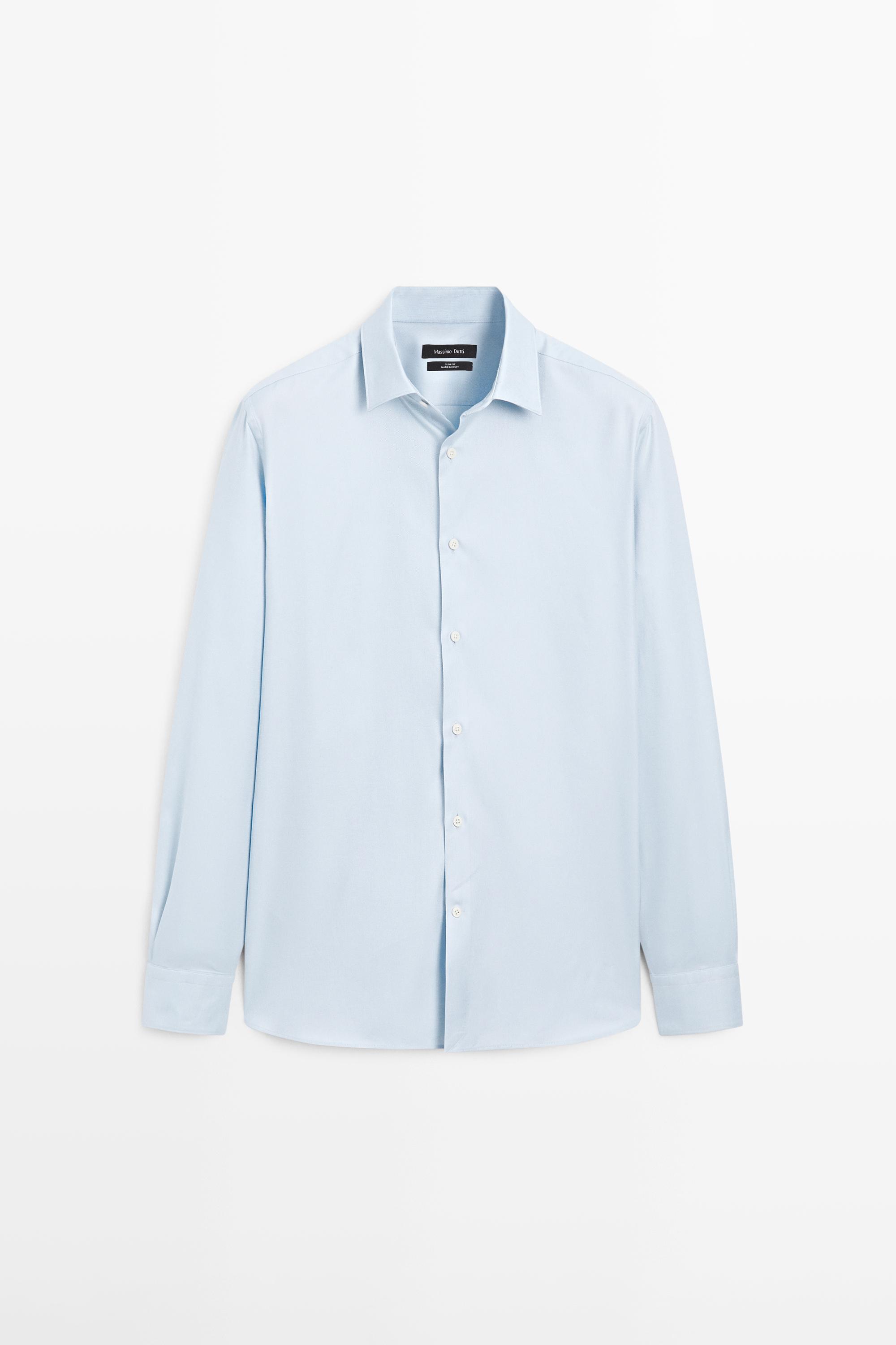 Рубашка оксфорд облегающего кроя из 100% хлопка — Massimo Dutti