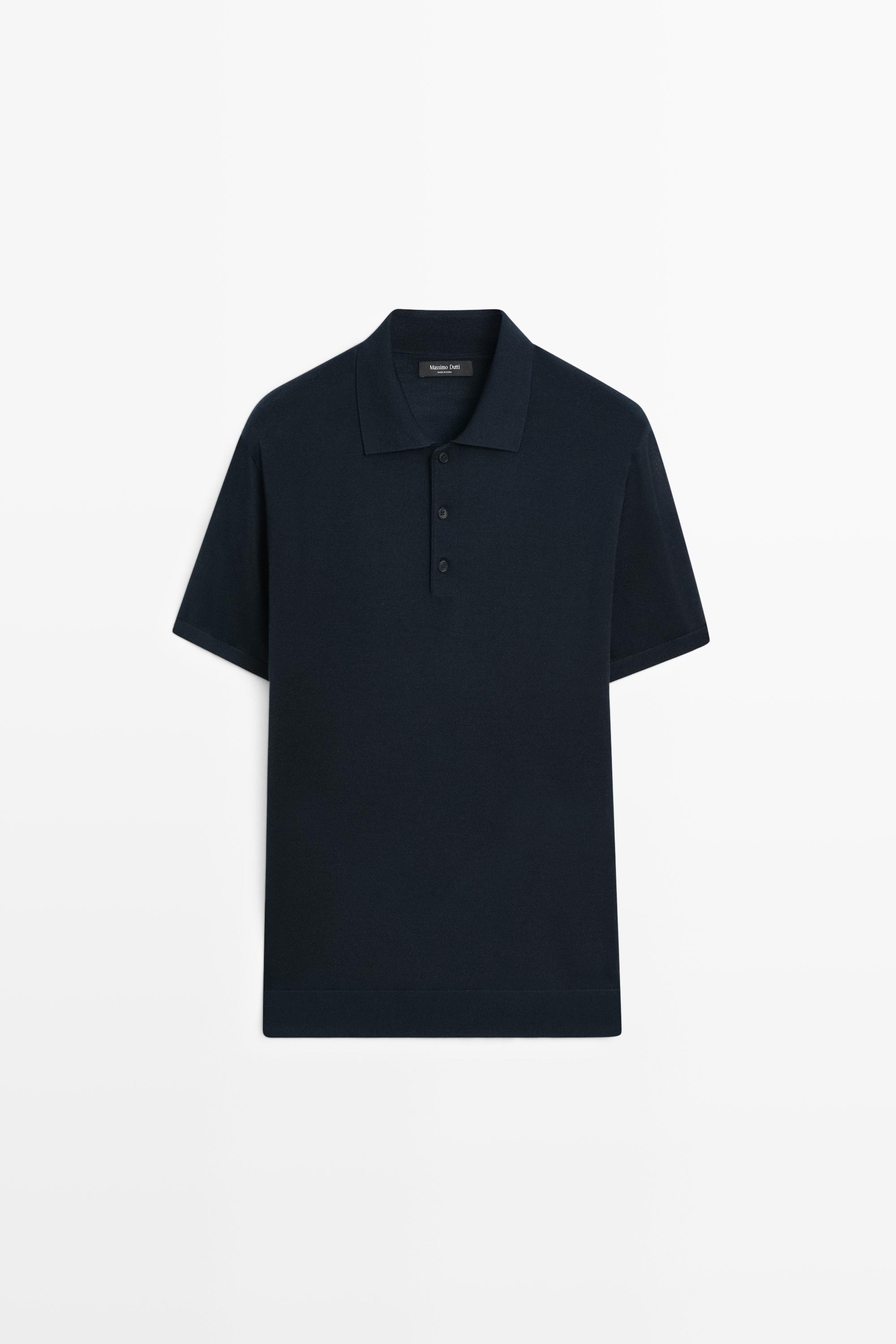 Поло из смесовой шерсти — Massimo Dutti