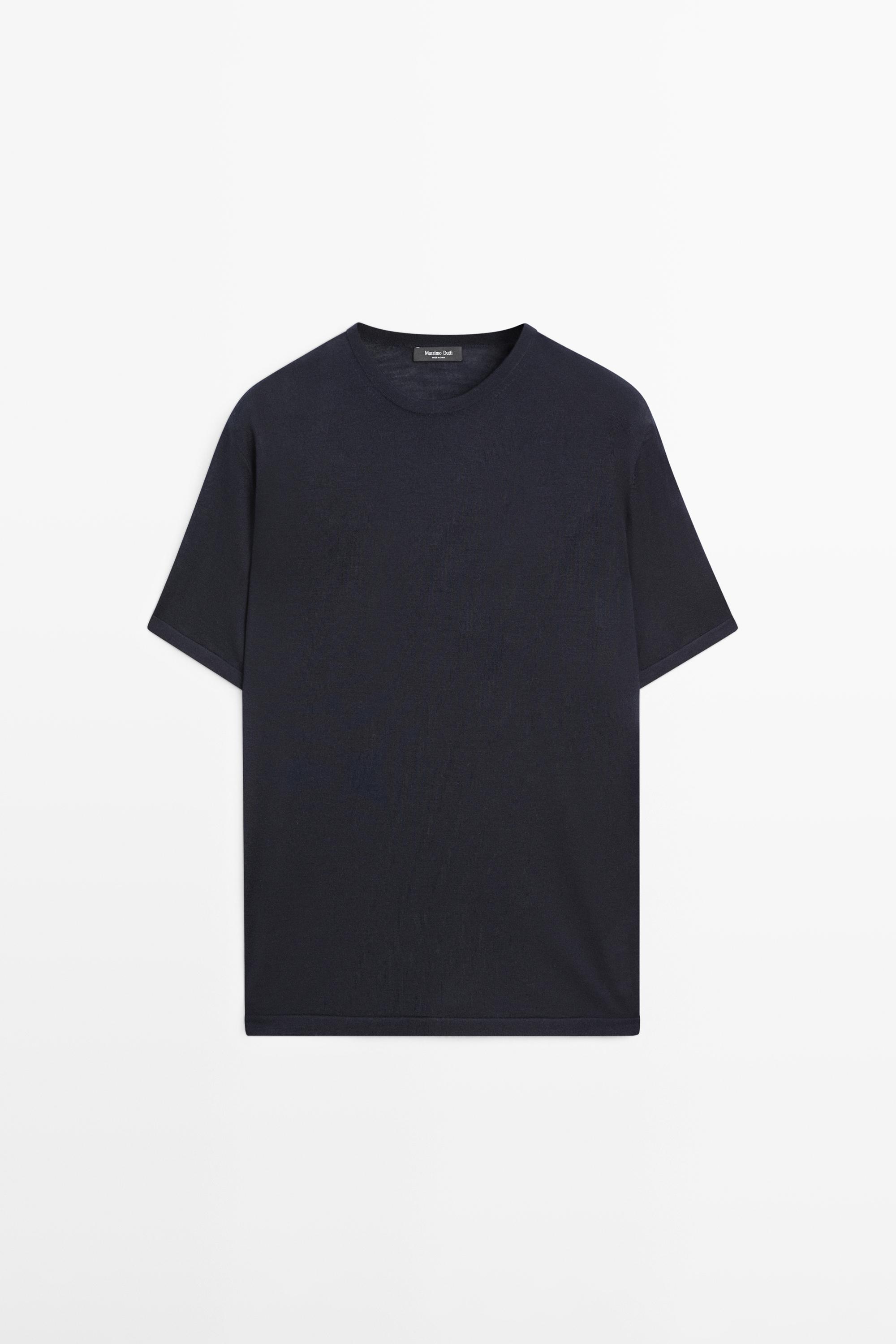 Футболка из смесовой мериносовой шерсти — Massimo Dutti