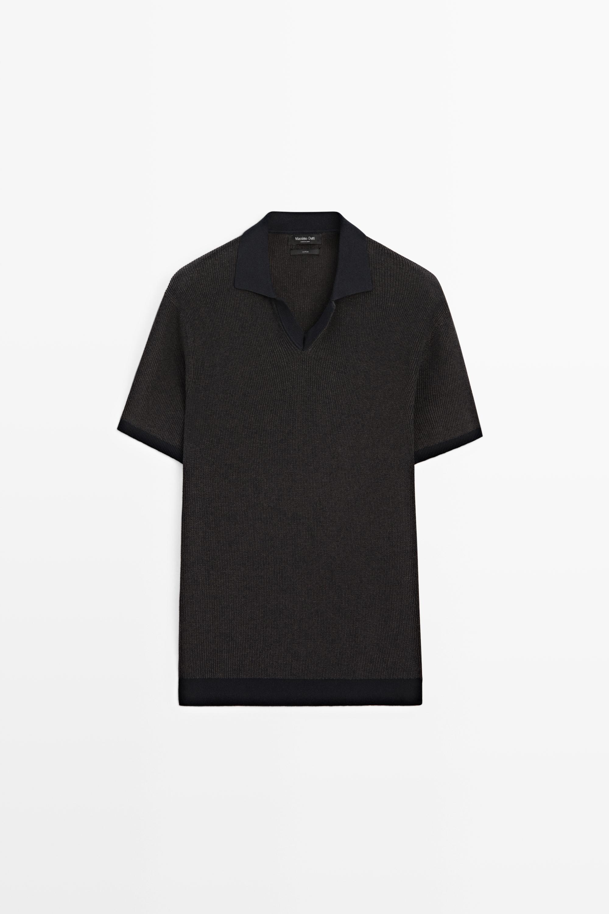 Свитер поло из 100% хлопка — Massimo Dutti