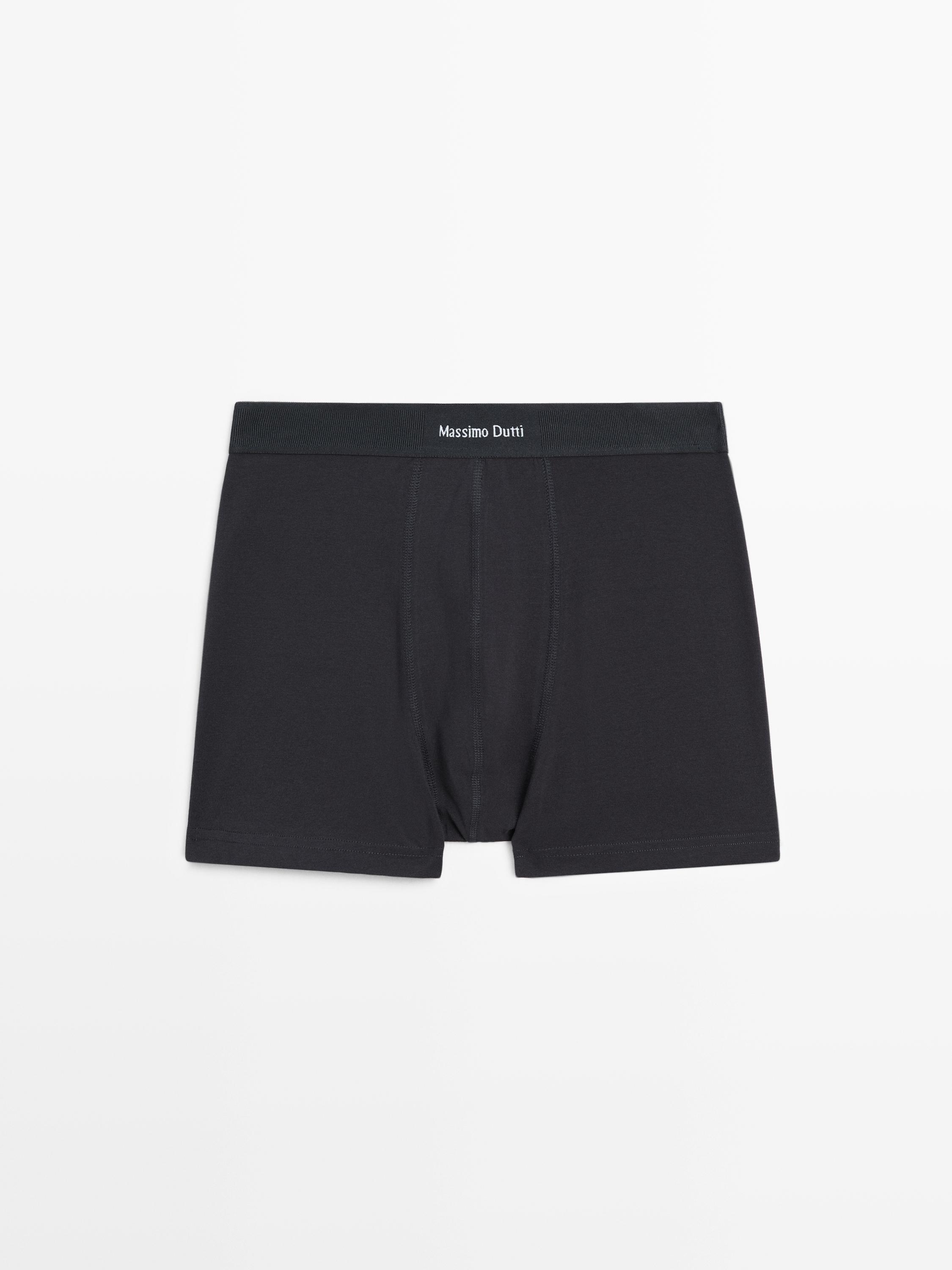 Трусы-боксеры с логотипом на поясе — Massimo Dutti