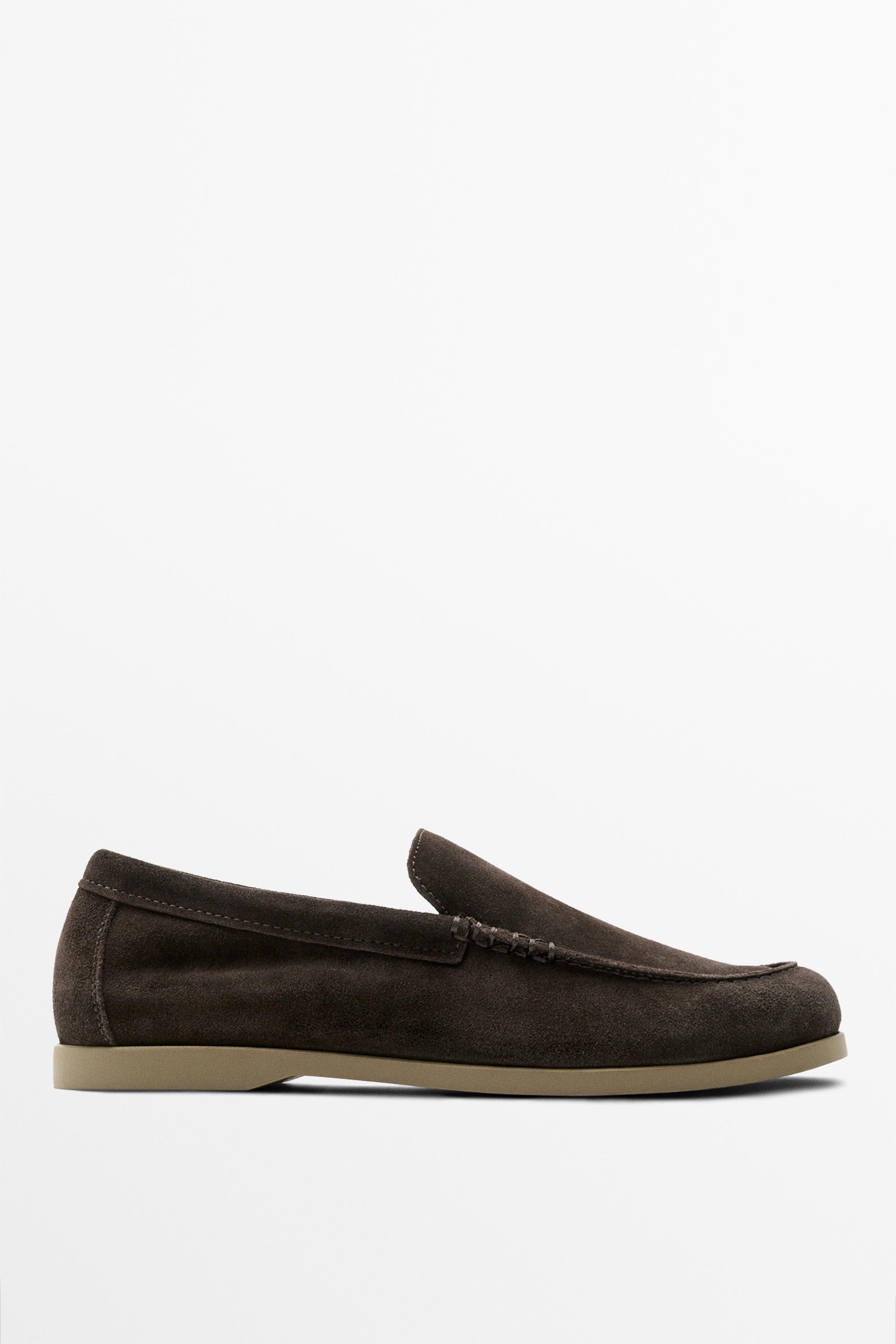 Лоферы из мягкой замши — Massimo Dutti