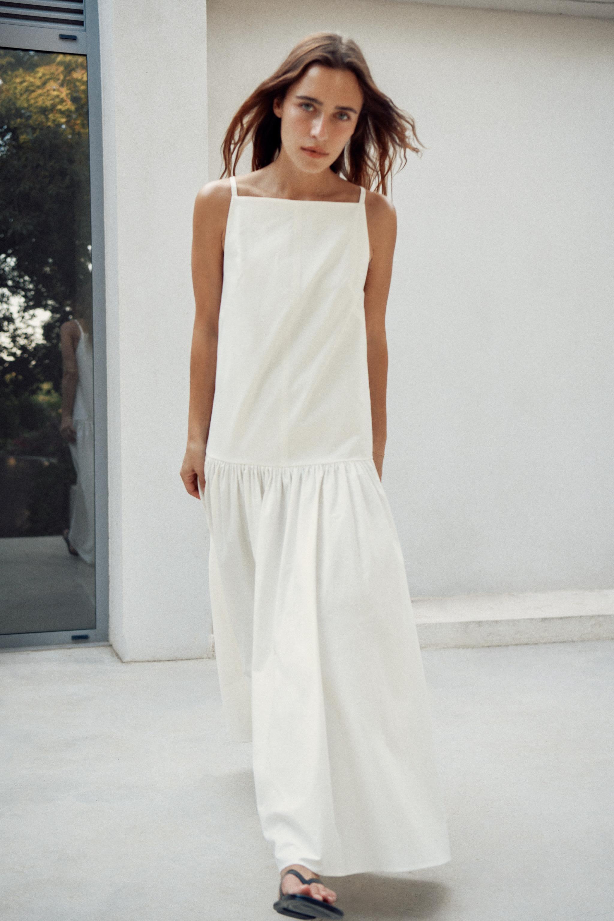 Платье ZW COLLECTION в складку — ZARA
