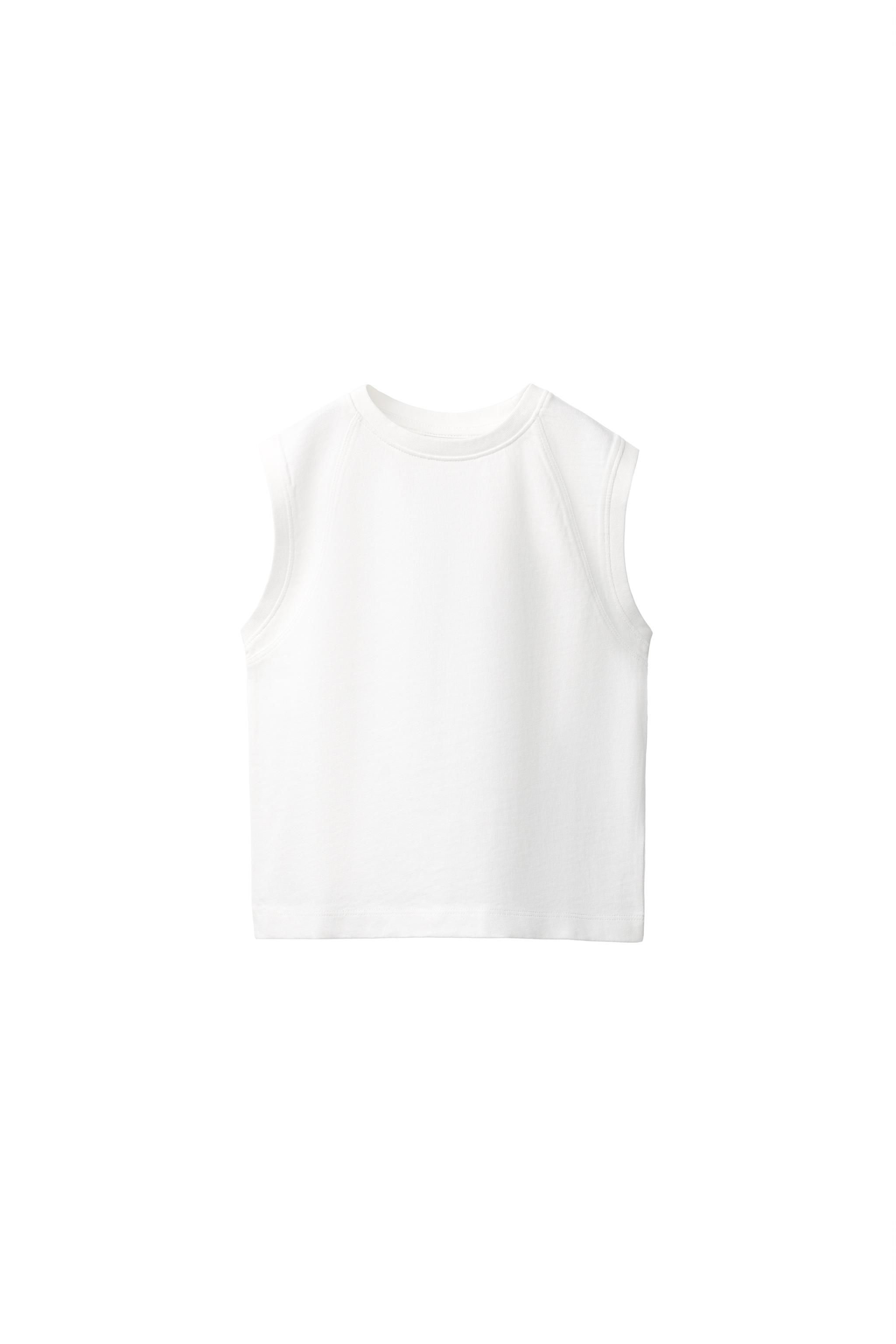 Однотонный топ без рукавов — ZARA
