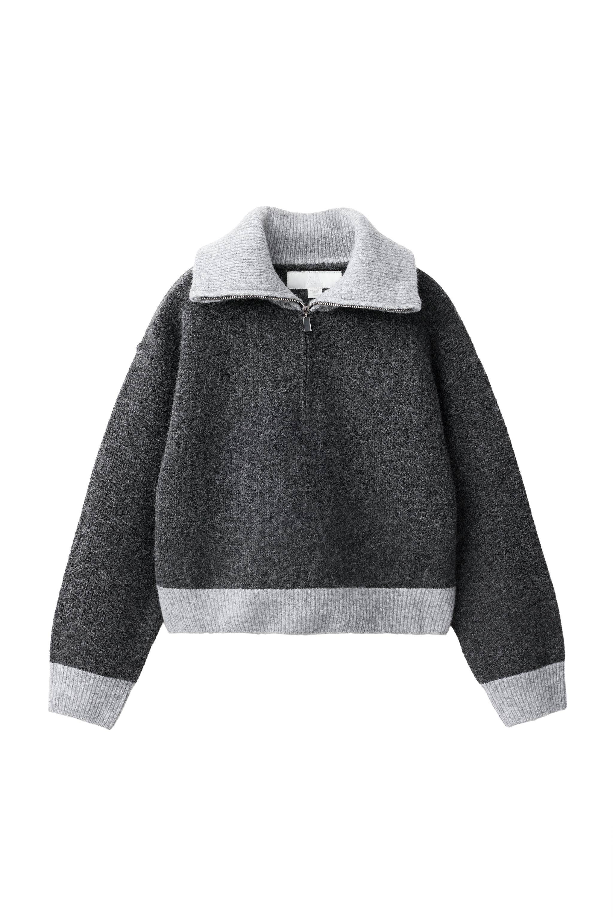 Джемпер из контрастного трикотажа — ZARA