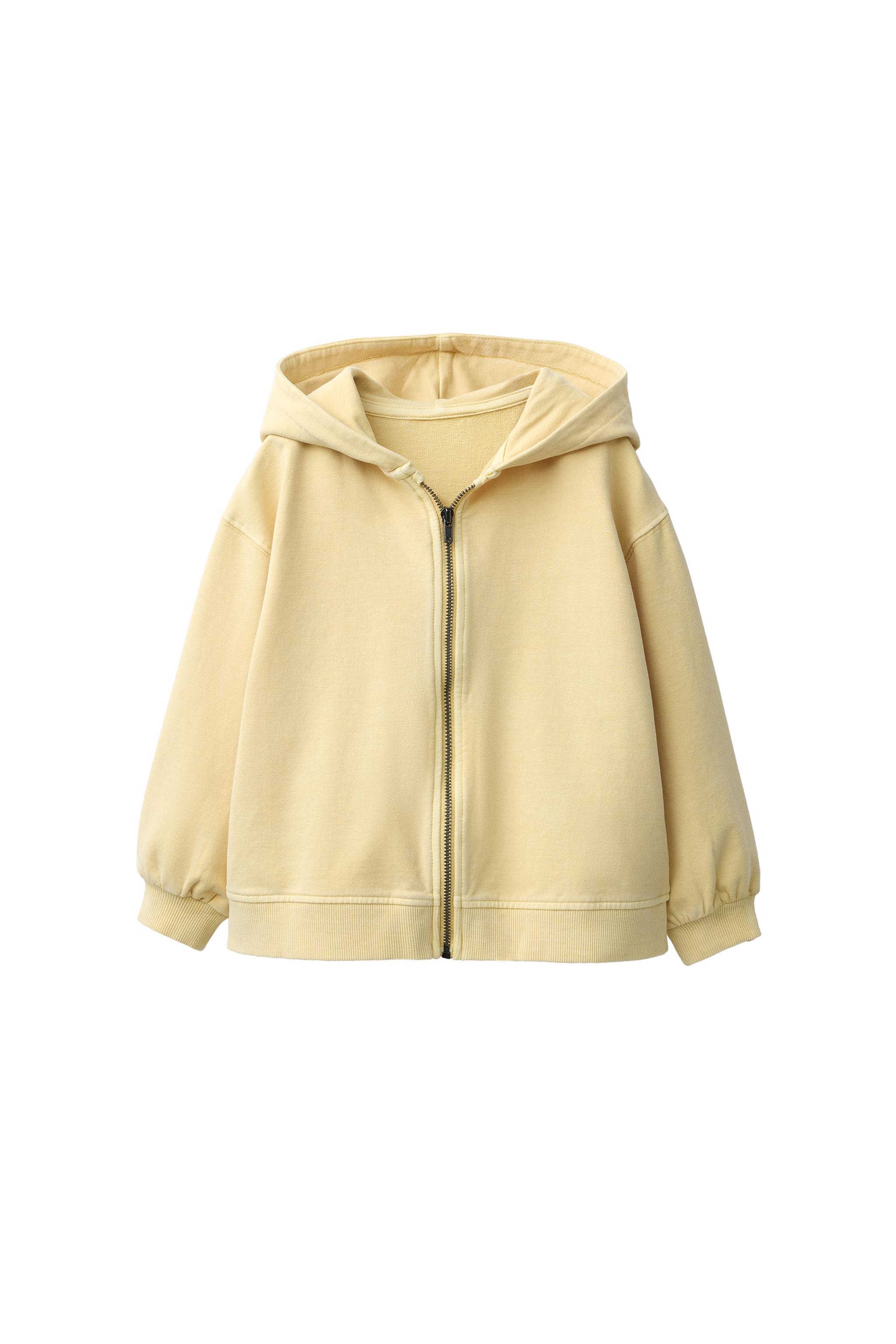 Худи на молнии однотонный — ZARA