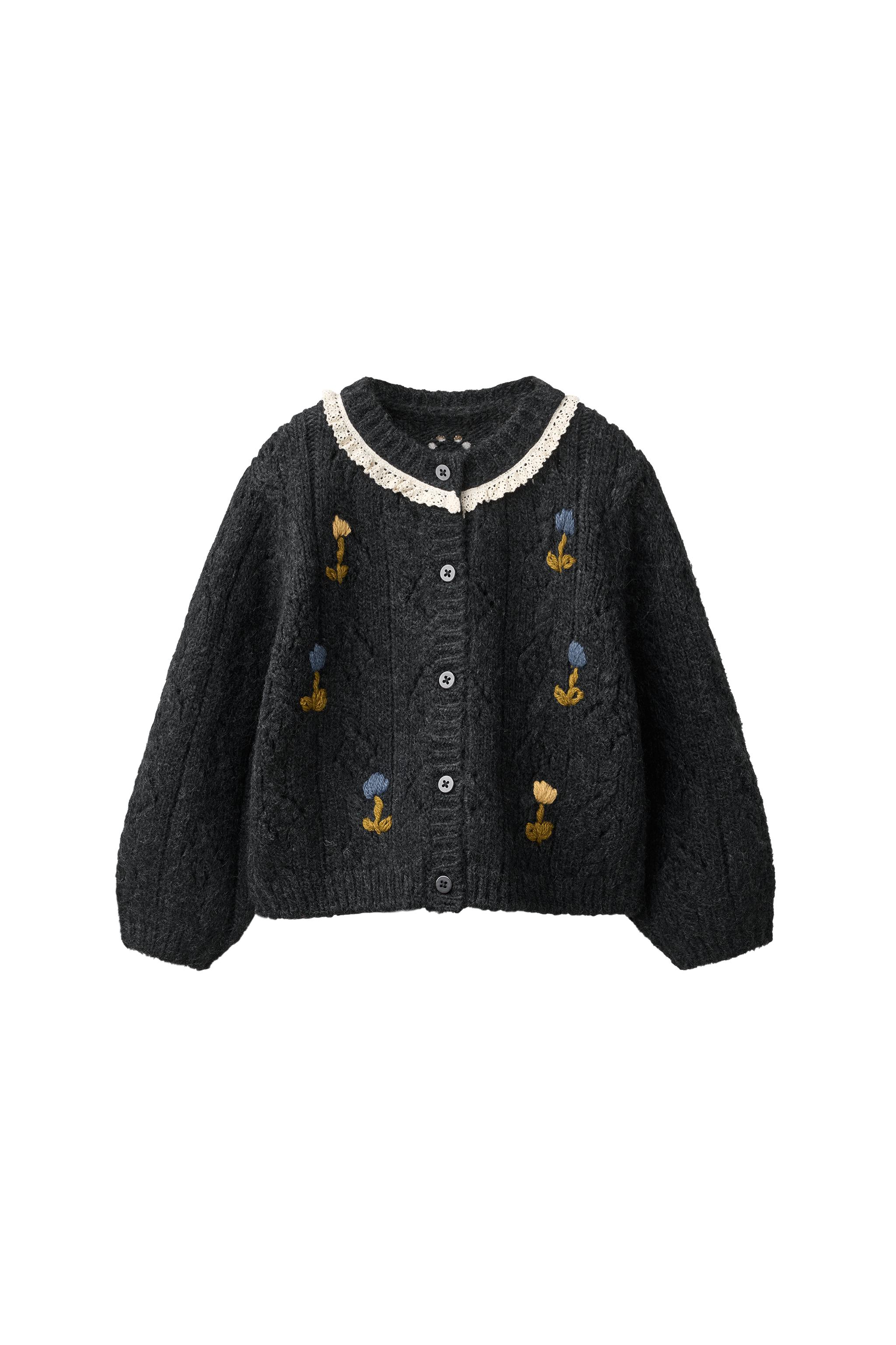 КАРДИГАН С ВЫШИТЫМИ ЦВЕТАМИ — ZARA