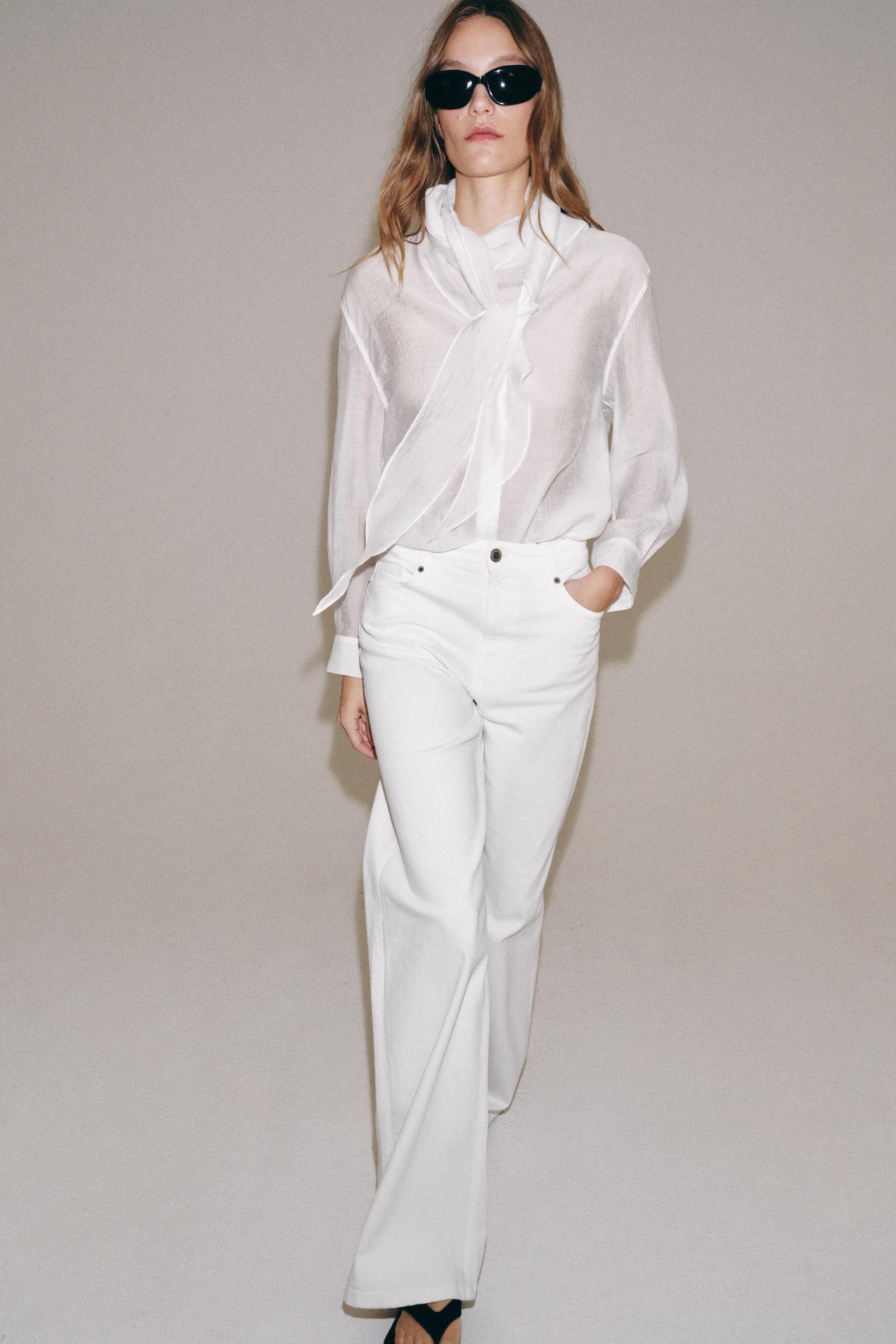 ZW COLLECTION джинсы с высокой посадкой и широкими штанинами — ZARA