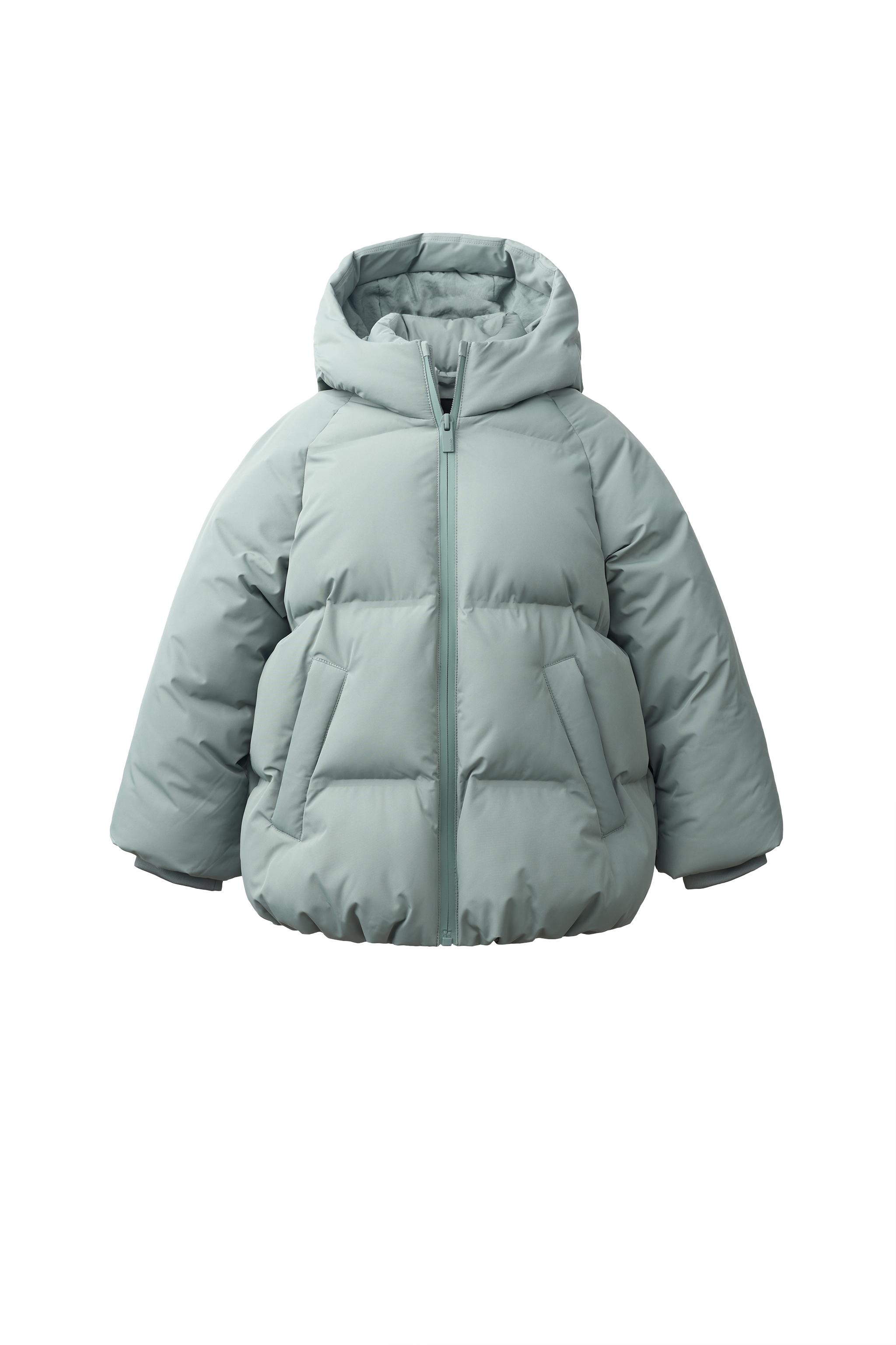 Водоотталкивающее стёганое пальто с капюшоном — ZARA