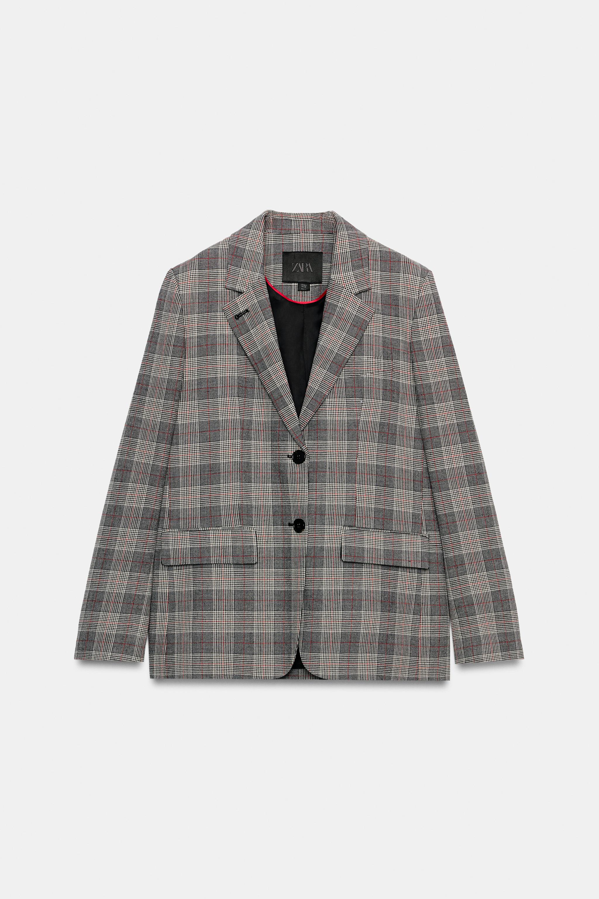 Блейзер в клетку ZW COLLECTION — ZARA