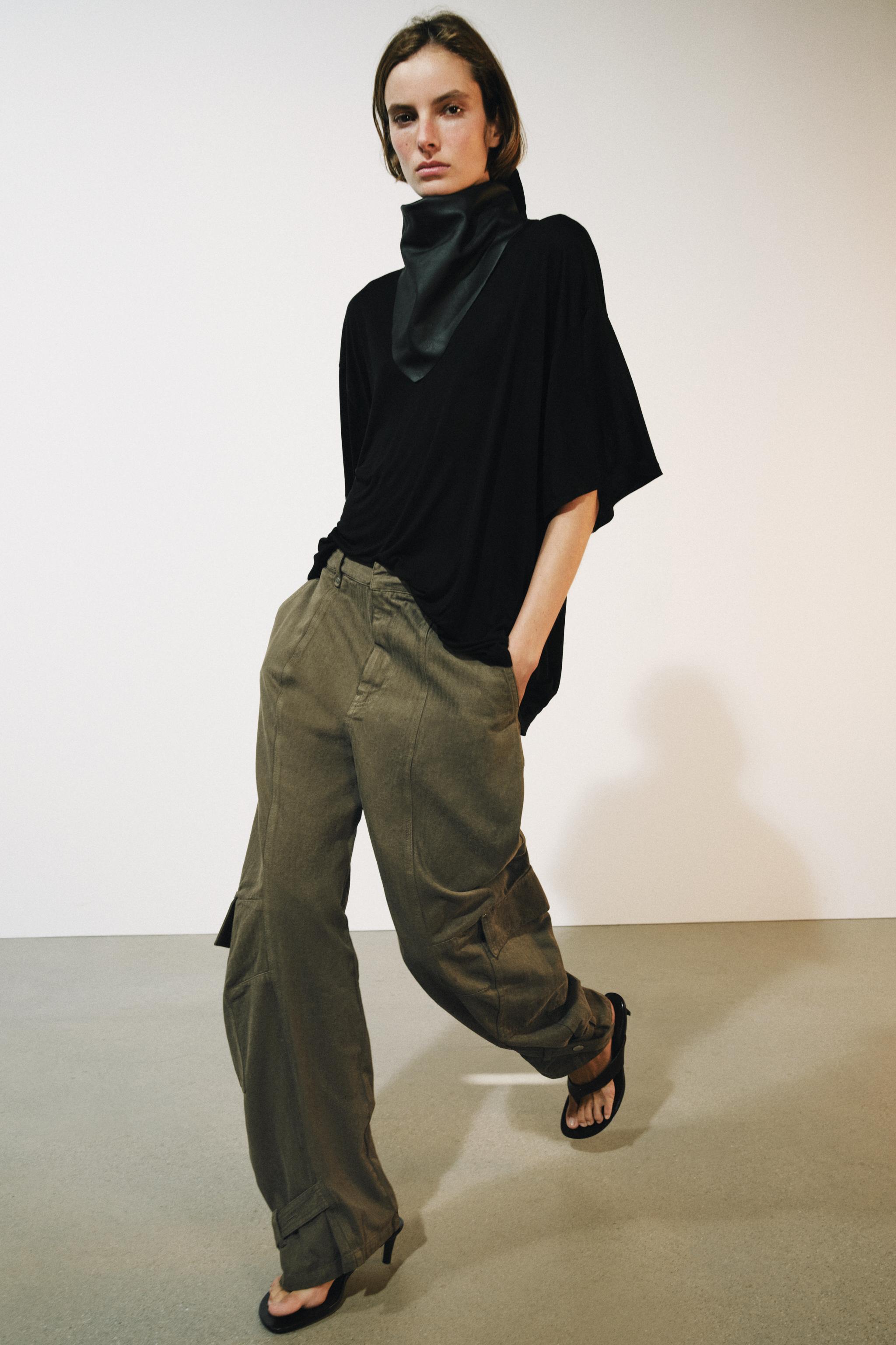 ФУТБОЛКА ОВЕРСАЙЗ С КОРОТКИМИ РУКАВАМИ — ZARA