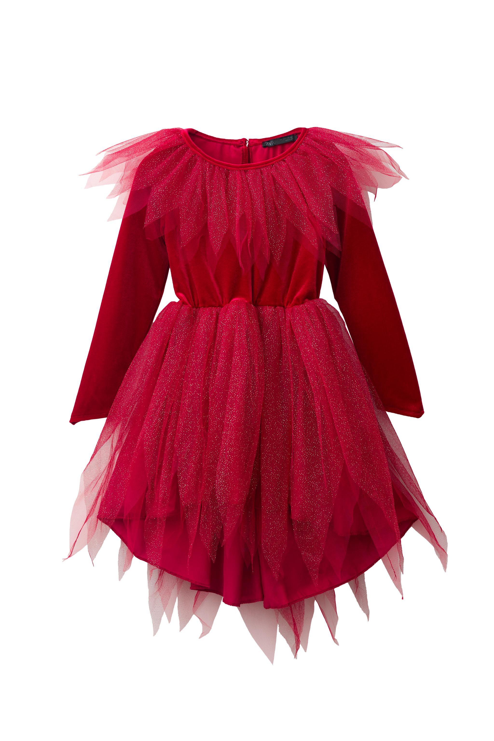 SHINY TULLE DEVIL COSTUME DRESS — ZARA
