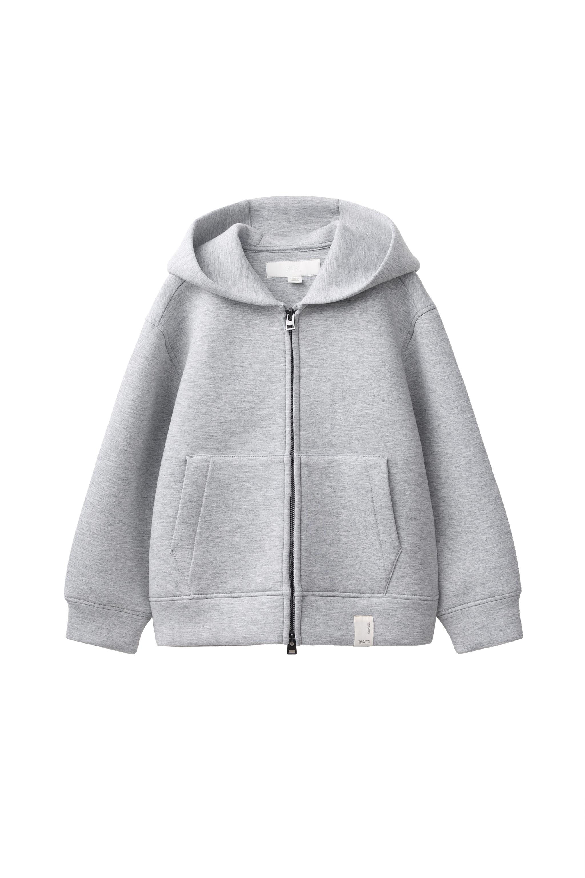 Худи из неопрена на молнии — ZARA