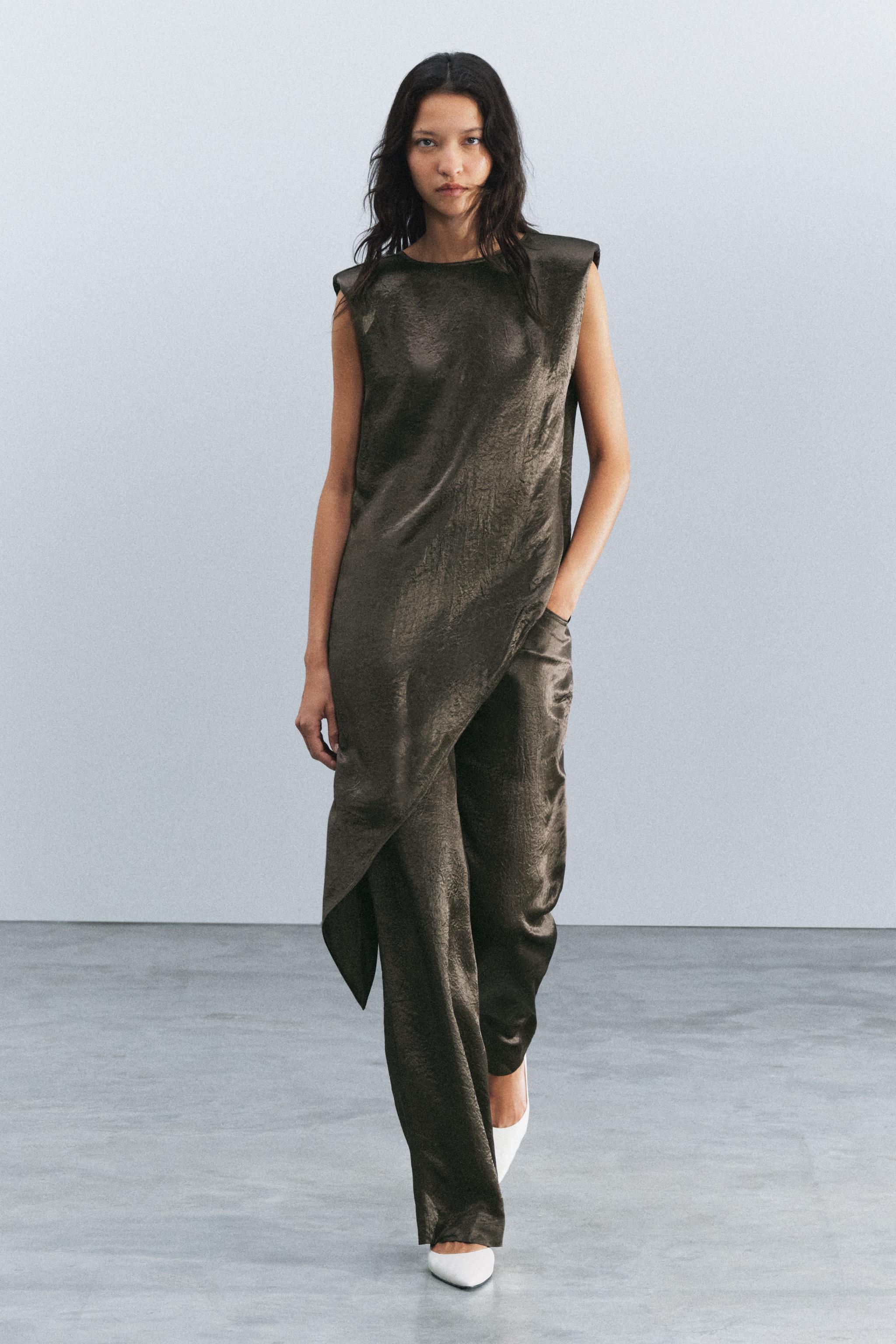ZW COLLECTION SATIN TOP — ZARA