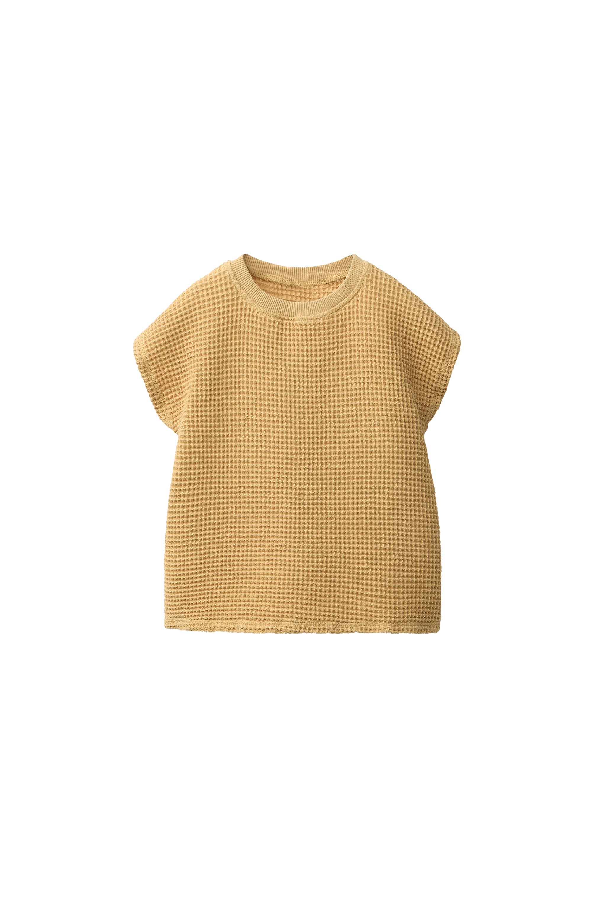 Футболка из вафельной вязки — ZARA