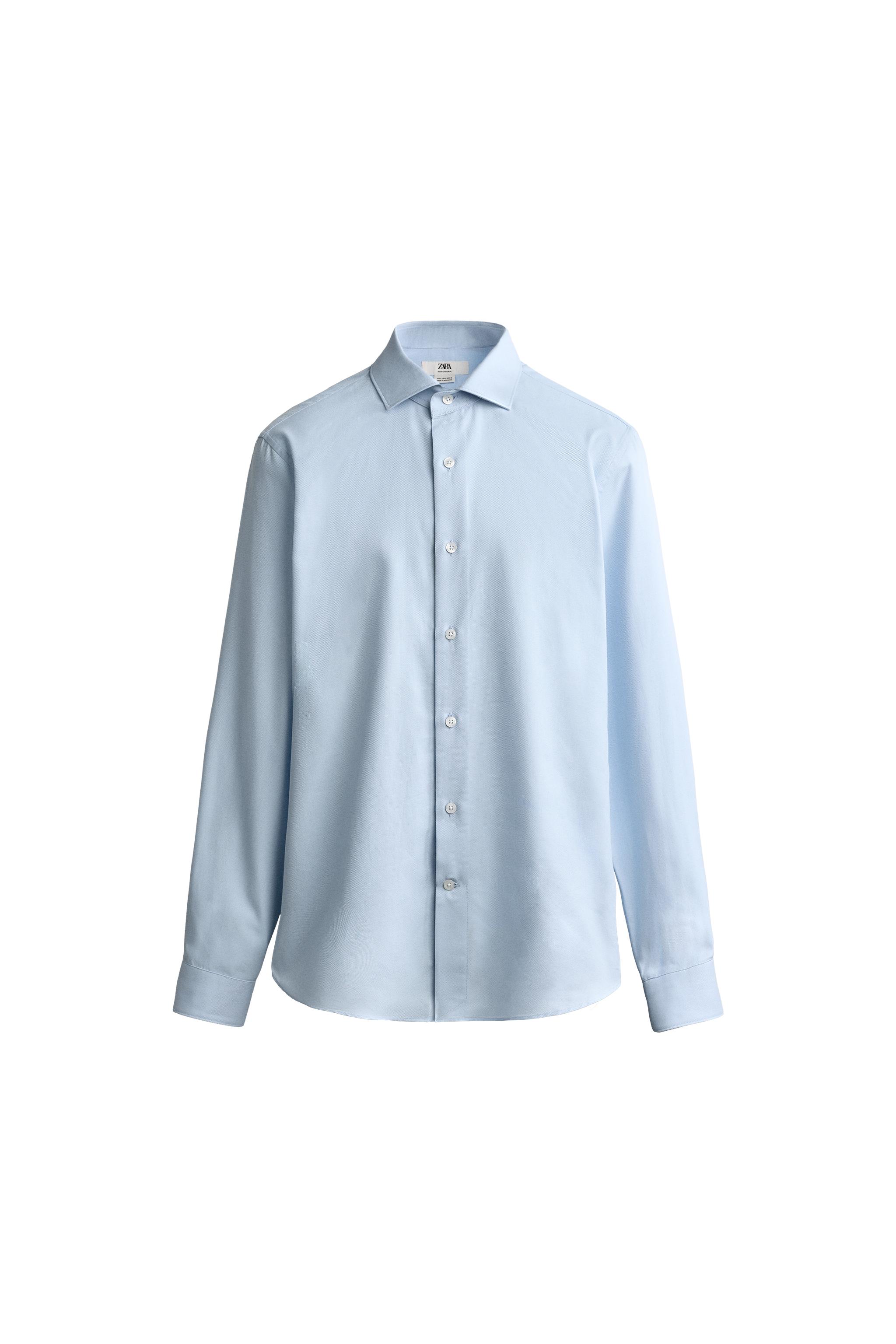 Рубашка классического кроя из хлопка — ZARA