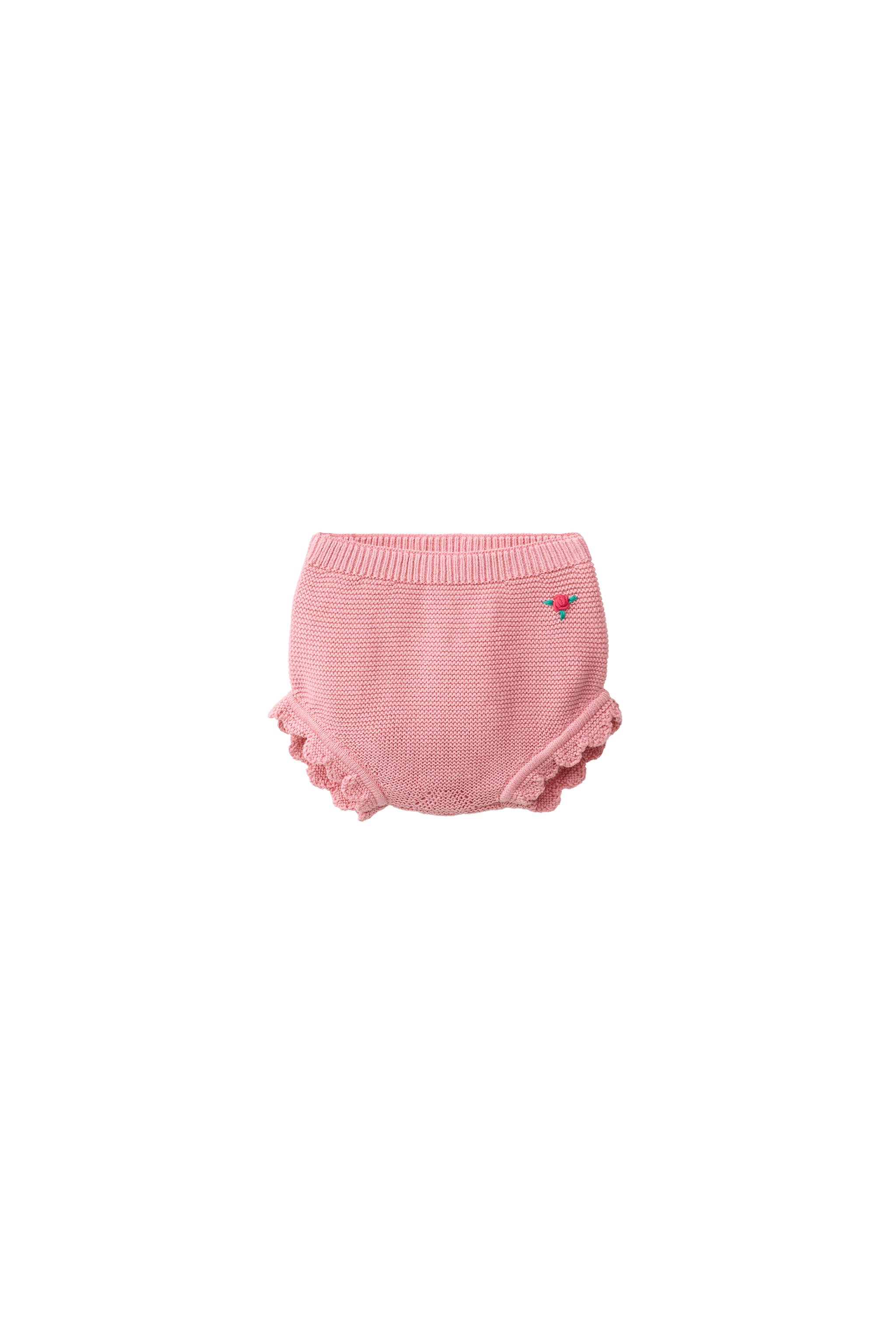 ТРИКОТАЖНЫЕ ТРУСЫ С ВЫШИВКОЙ И КРУЖЕВОМ — ZARA