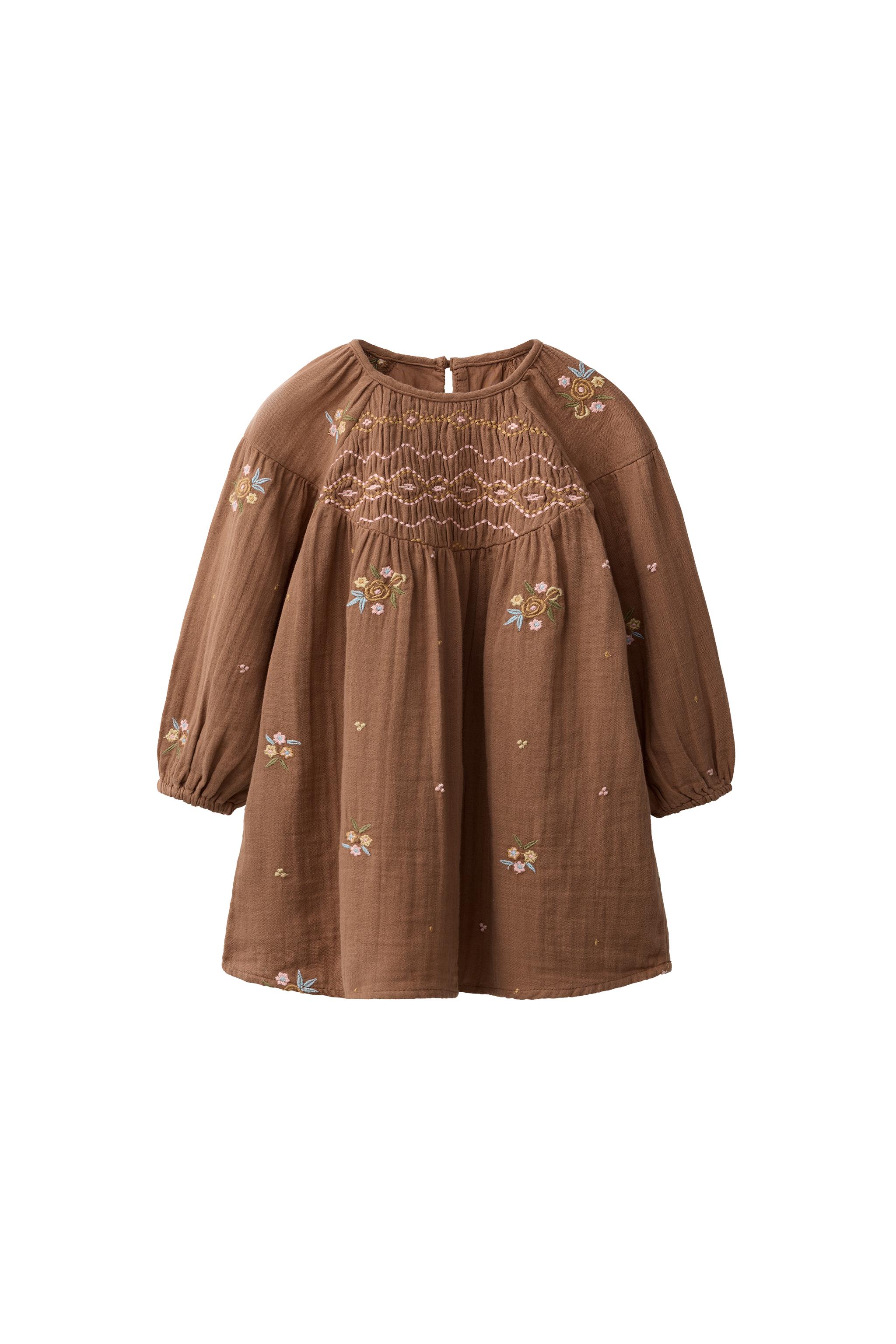 ПЛАТЬЕ С ЦВЕТОЧНОЙ ВЫШИВКОЙ — ZARA