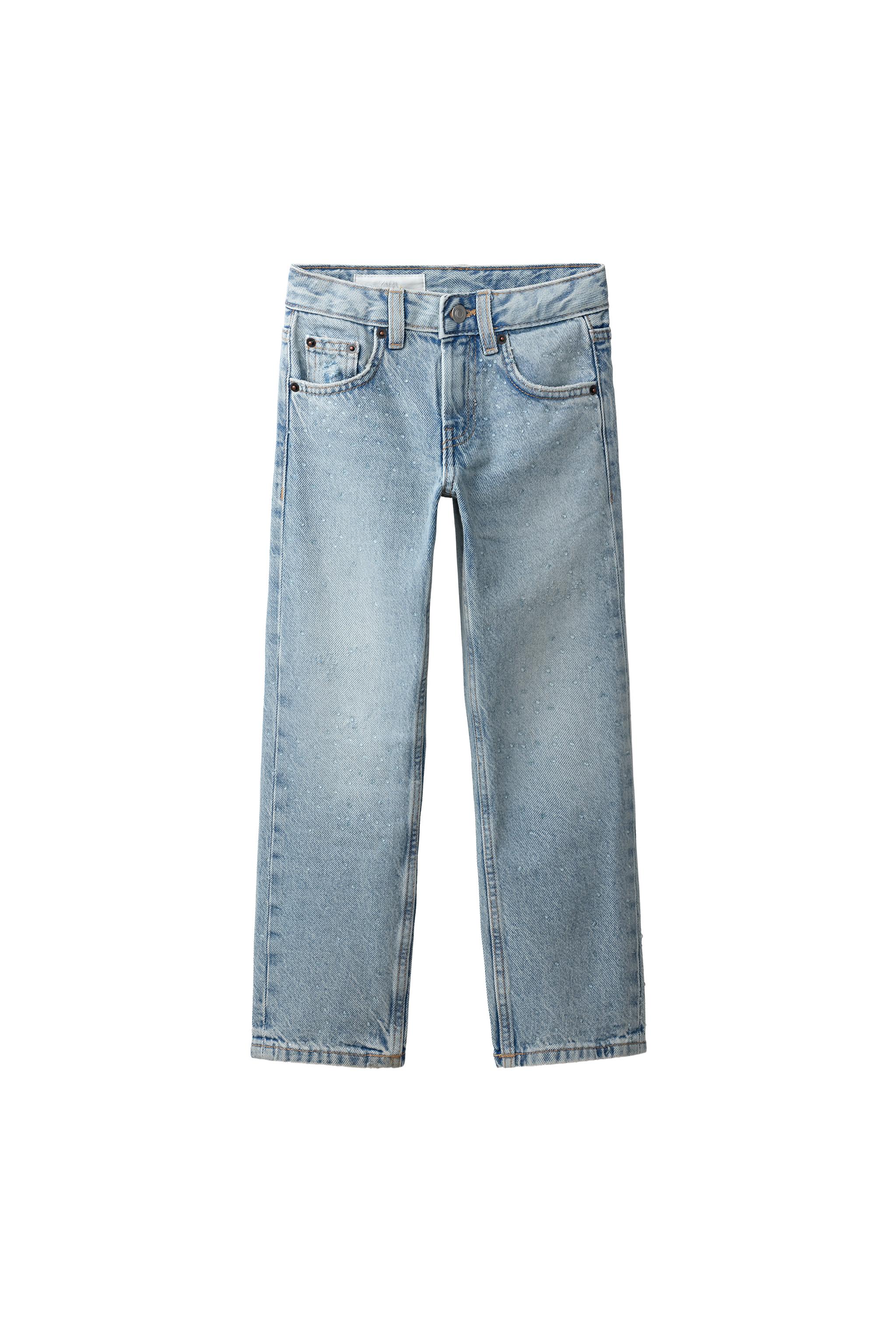 STRASS WIDE-LEG JEANS — ZARA