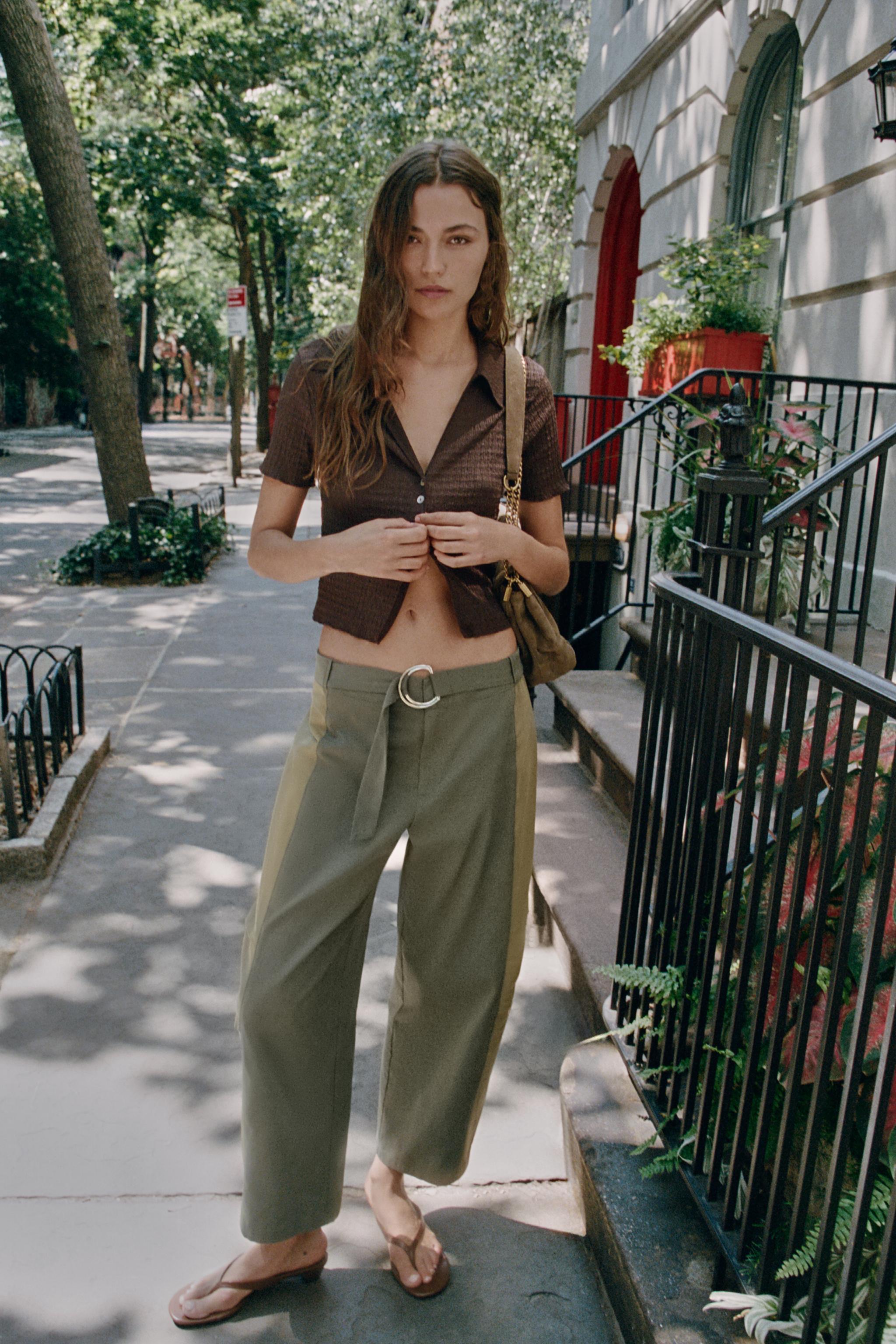 Фактурный укороченный топ — ZARA