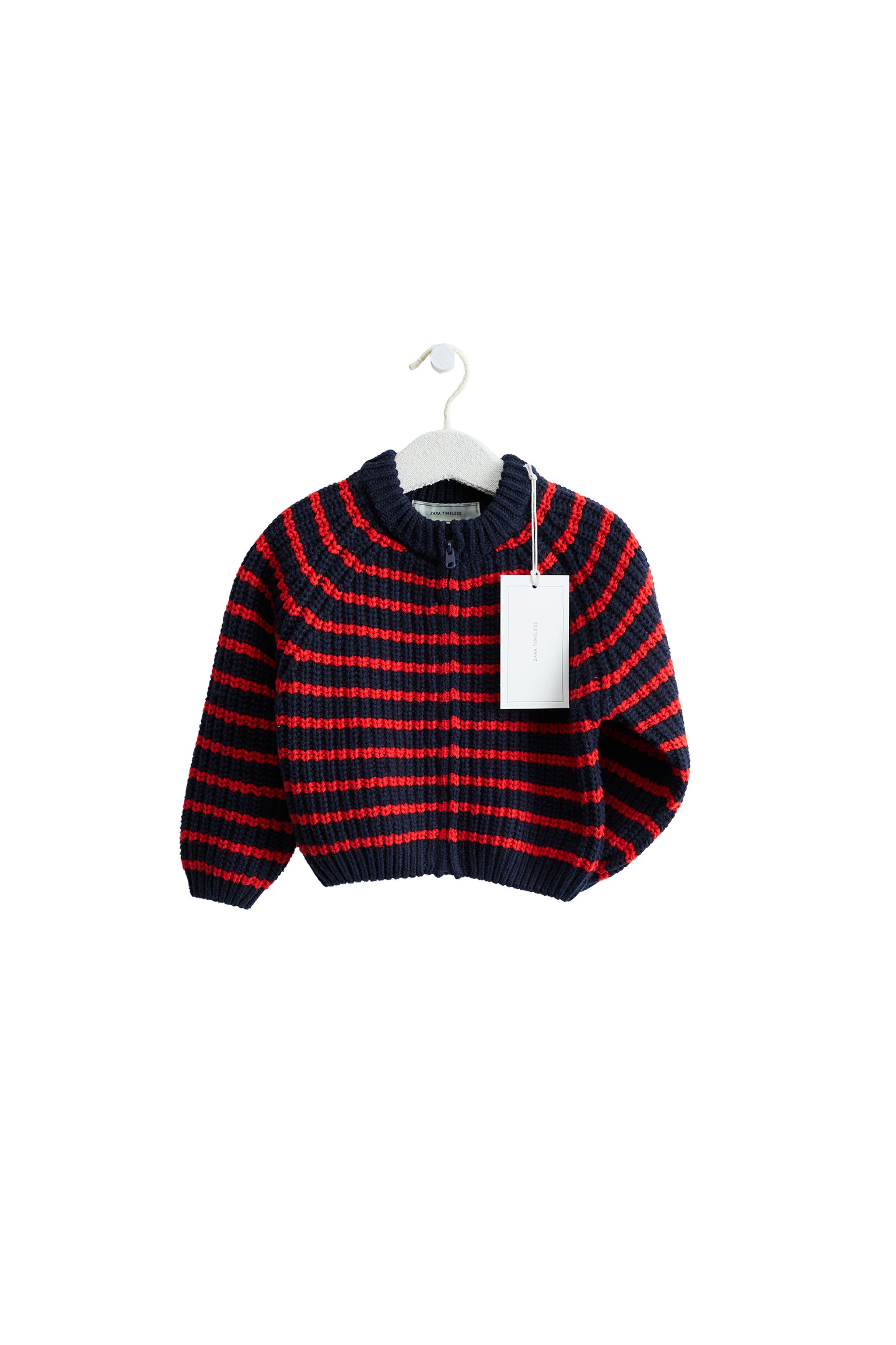 ZARA TIMELESS — ПОЛОСАТЫЙ КАРДИГАН ИЗ ХЛОПКА И ШЕРСТИ — ZARA