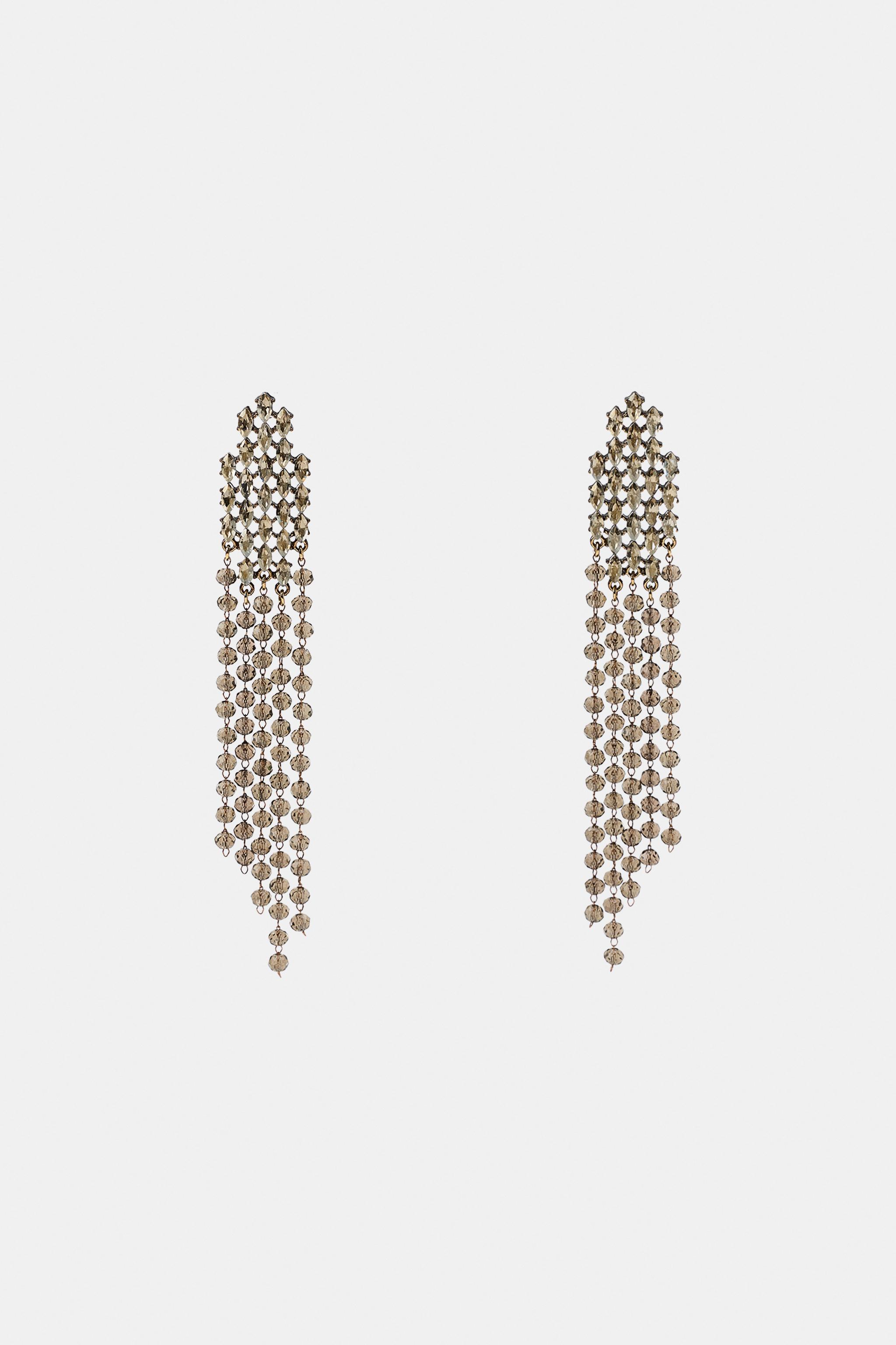 ДЛИННЫЕ СЕРЬГИ СО СТРАЗАМИ — ZARA