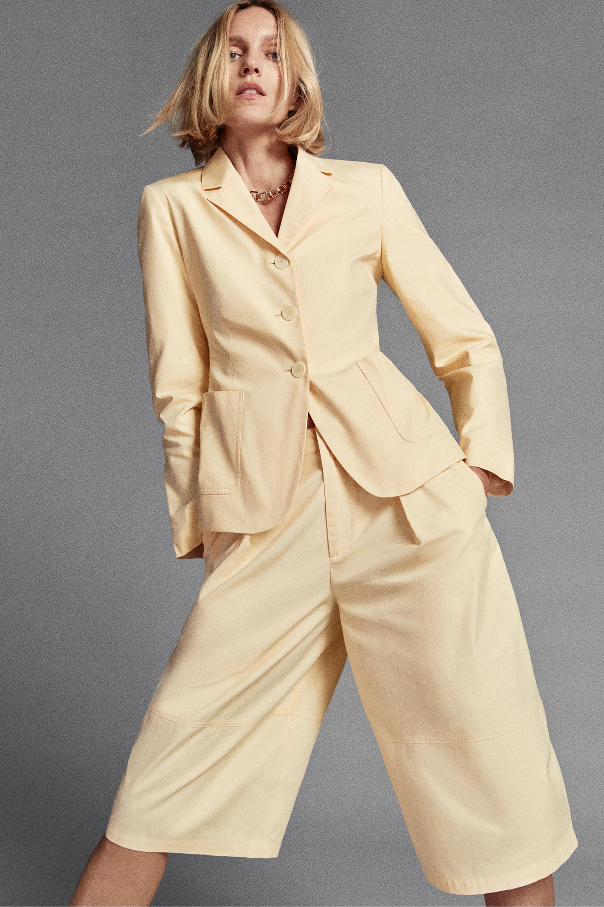 БЛЕЙЗЕР ИЗ ПОПЛИНА — ZW COLLECTION — ZARA