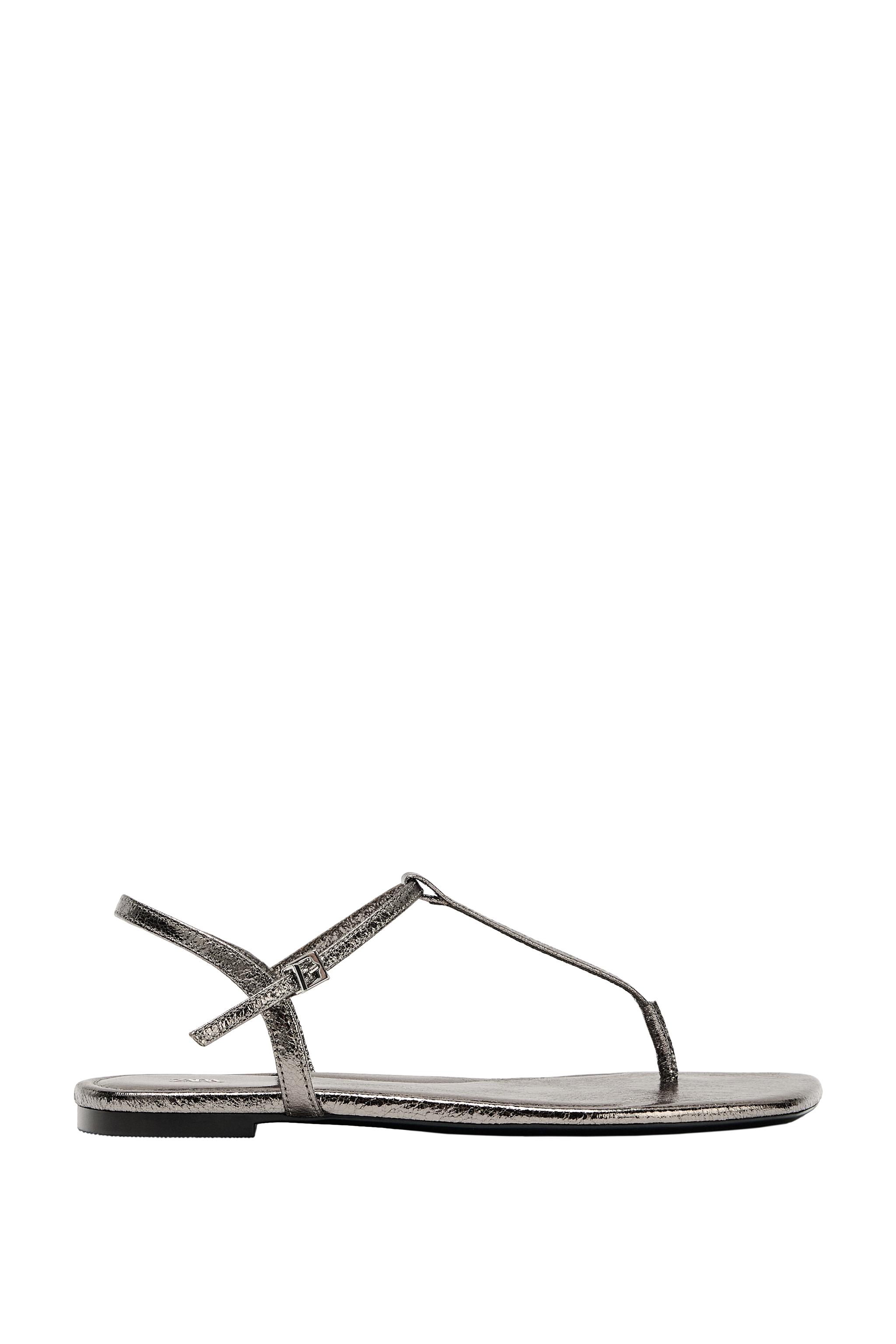 МЕТАЛЛИЗИРОВАННЫЕ САНДАЛИИ — ZARA
